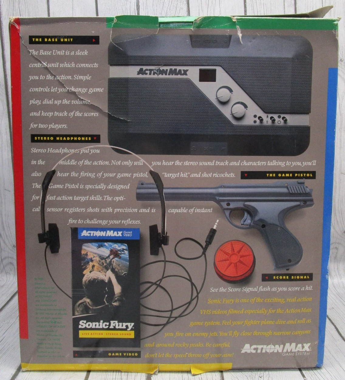 1987 ACTION MAX The First Real Action Game System W/ Sonic Fury Game WOW