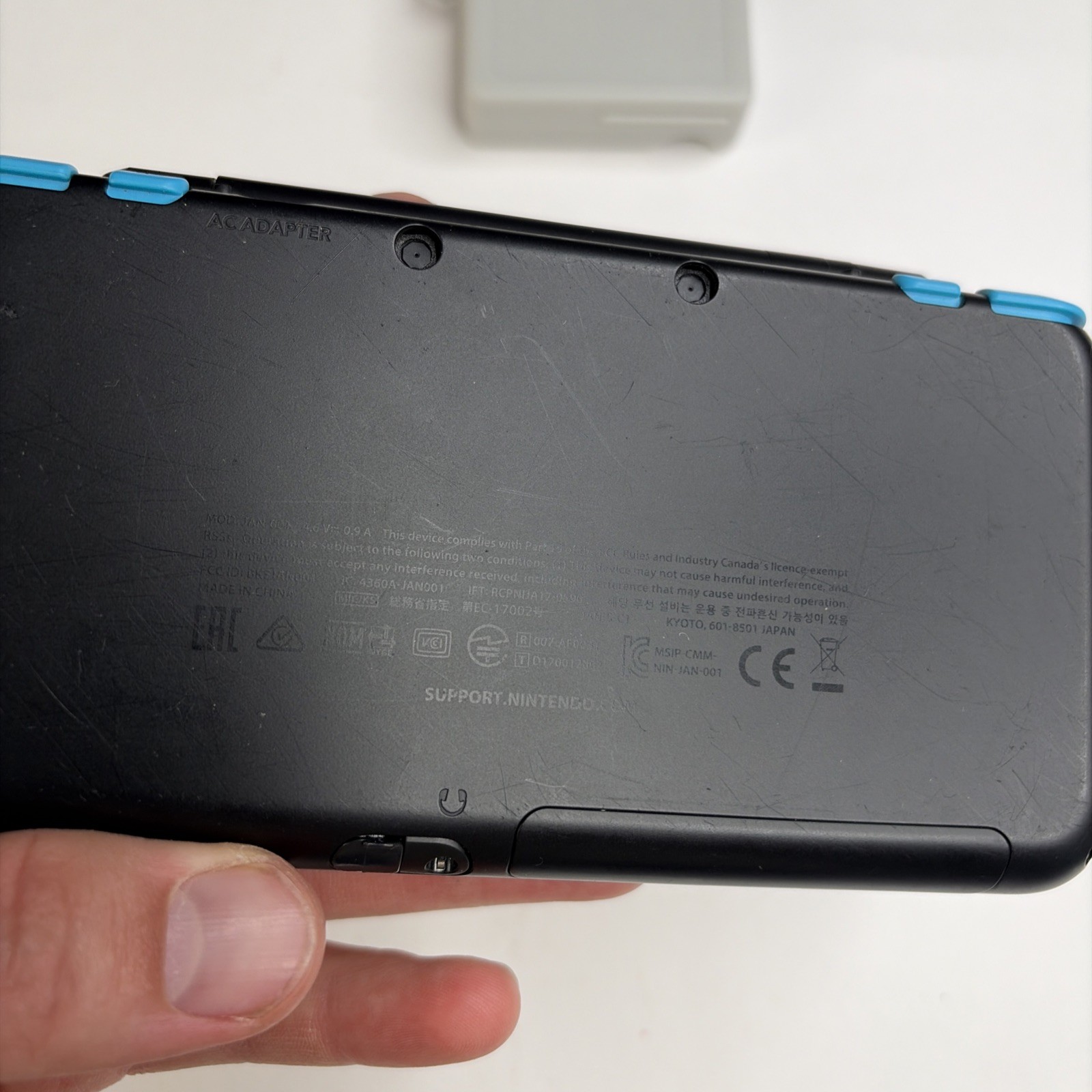 Nintendo 2DS XL Console – Black/Turquoise W Charger Stylus US Model Repair!