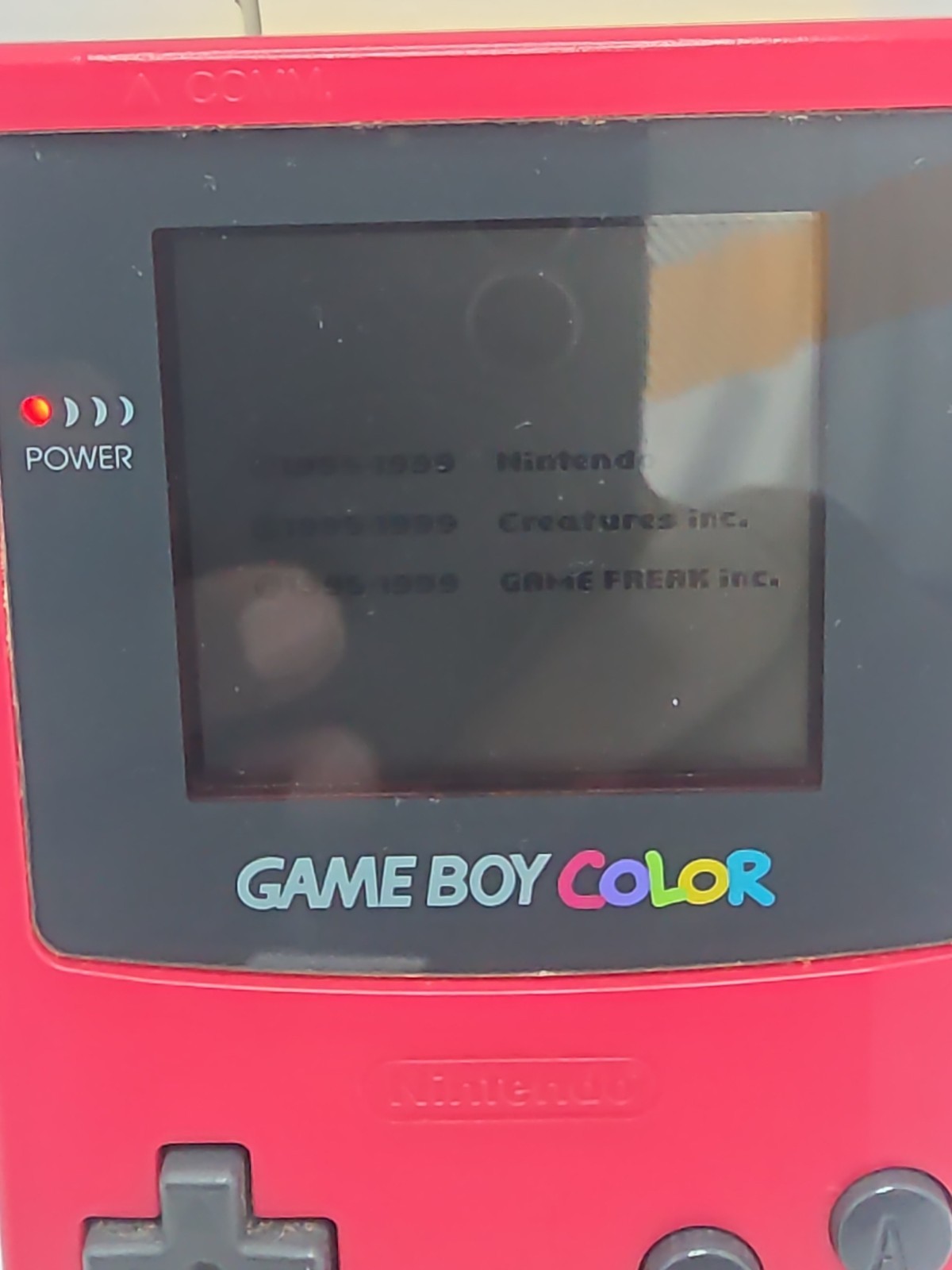Nintendo Gameboy Color GBC Berry Red Console CGB-001 Tested Working