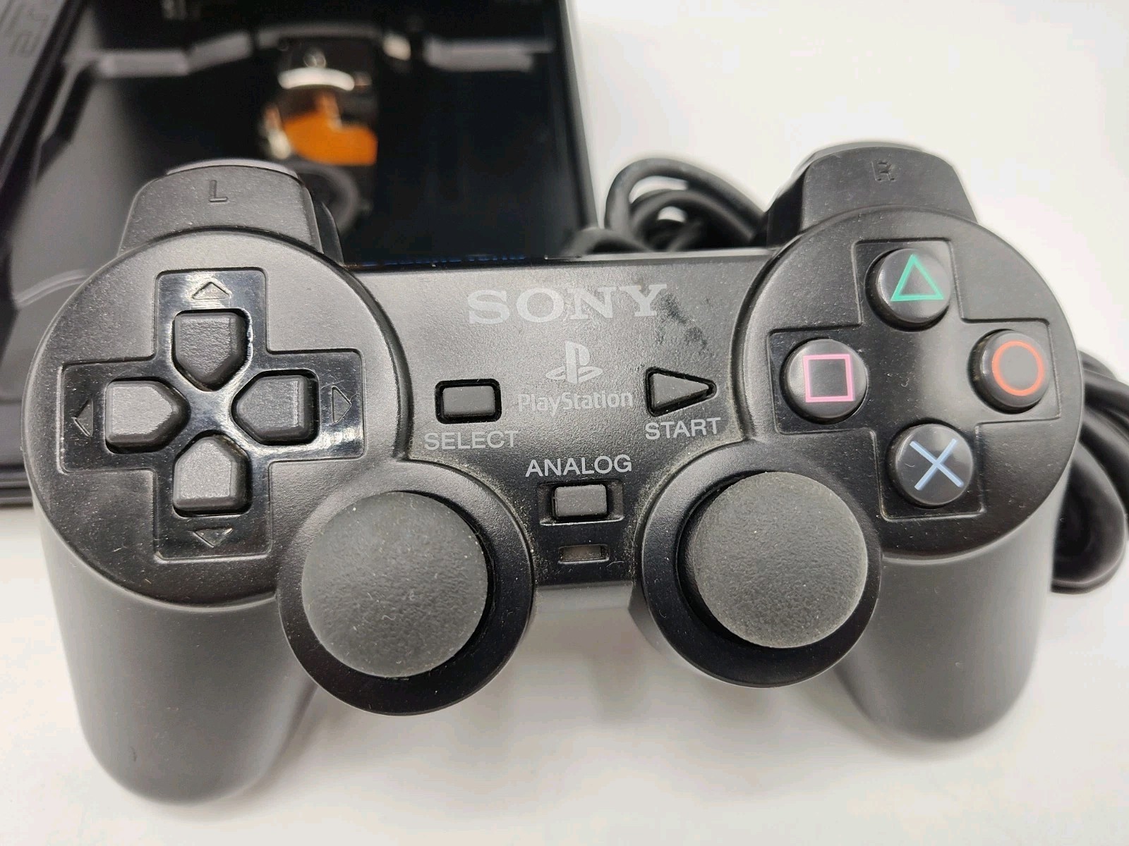 Sony PlayStation 2 Slim PS2 Console SCPH-77001 + 2 Controllers FOR PARTS/REPAIR!