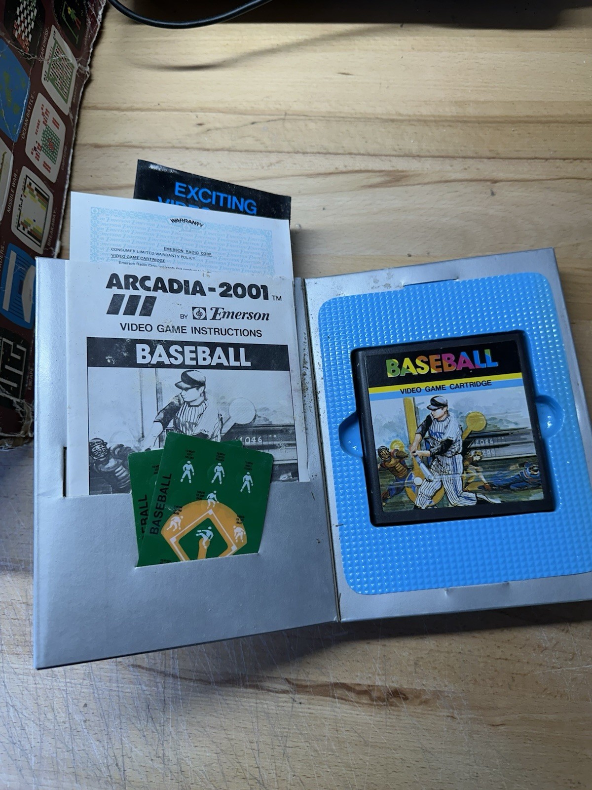 Emerson Arcadia 2001 Video Game Console (1982) Rare CIB with 5 Games BOX WEAR