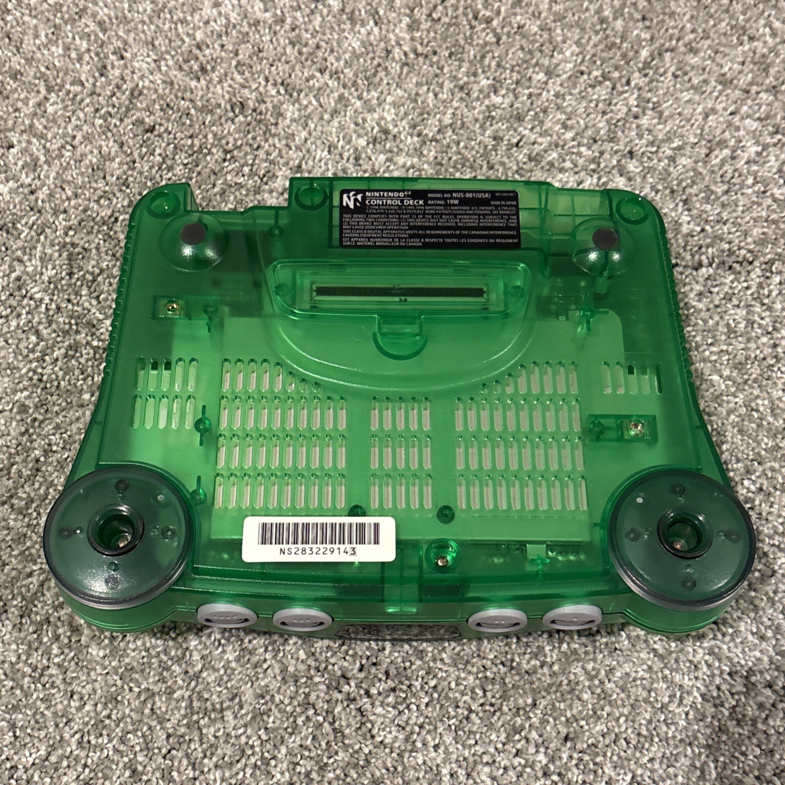 Nintendo N64 Jungle Green Console W/ OEM Controller, Expansion Pack, REGION FREE
