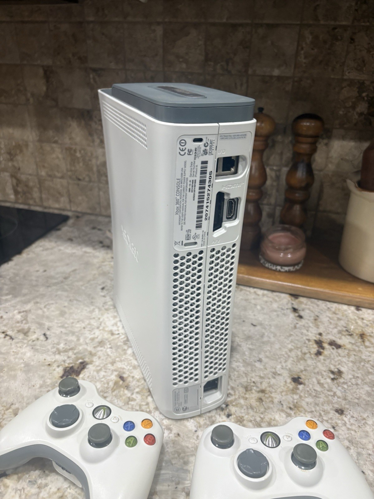 Microsoft Xbox 360 Console – White Tested For Parts Or Repair Sticky Disc Drive