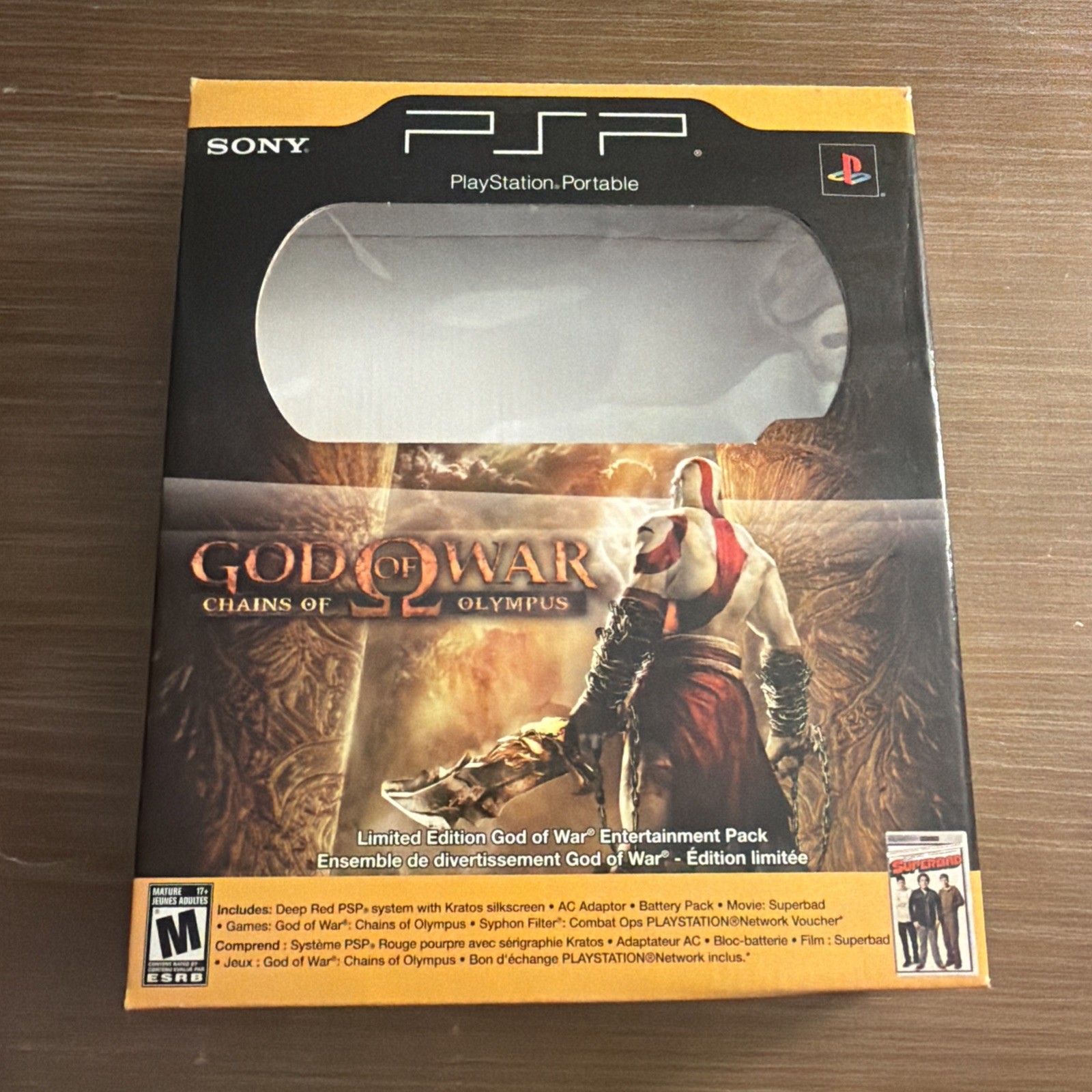 Sony PSP 2001 God of War Console with Box and Manual Tested and Works