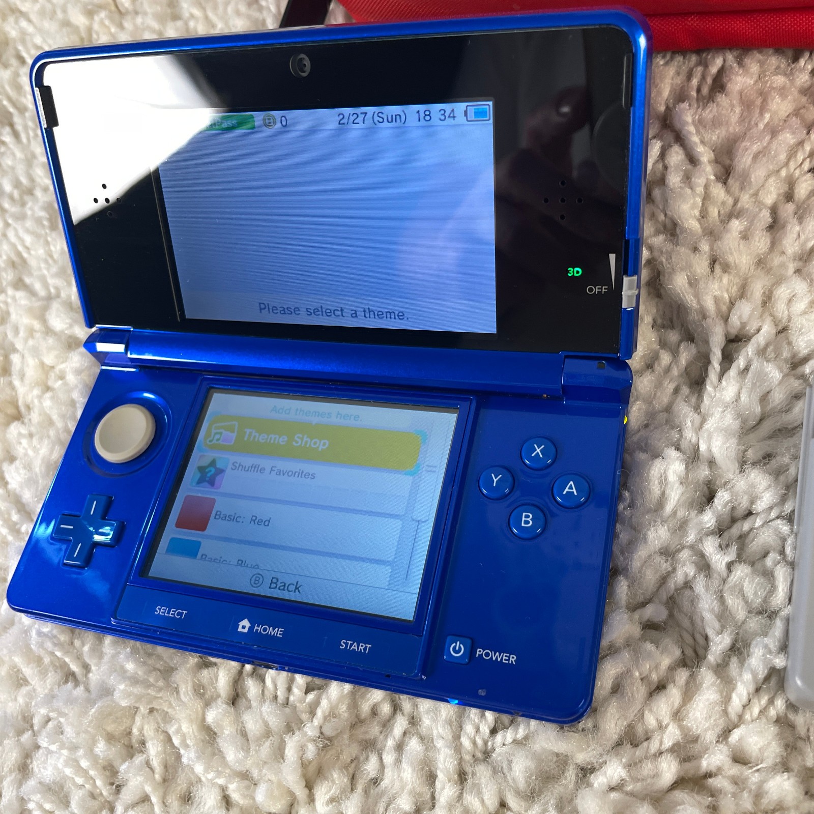 Nintendo 3DS Cobalt Blue Luigi Edition Handheld Handheld Console CTR-001 Tested