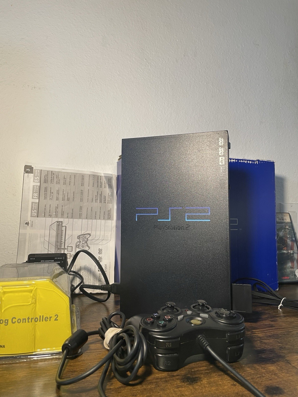 Sony PS2 Fat Console SCPH-39001 PlayStation Bundle 2 Controllers Box CIB TESTED
