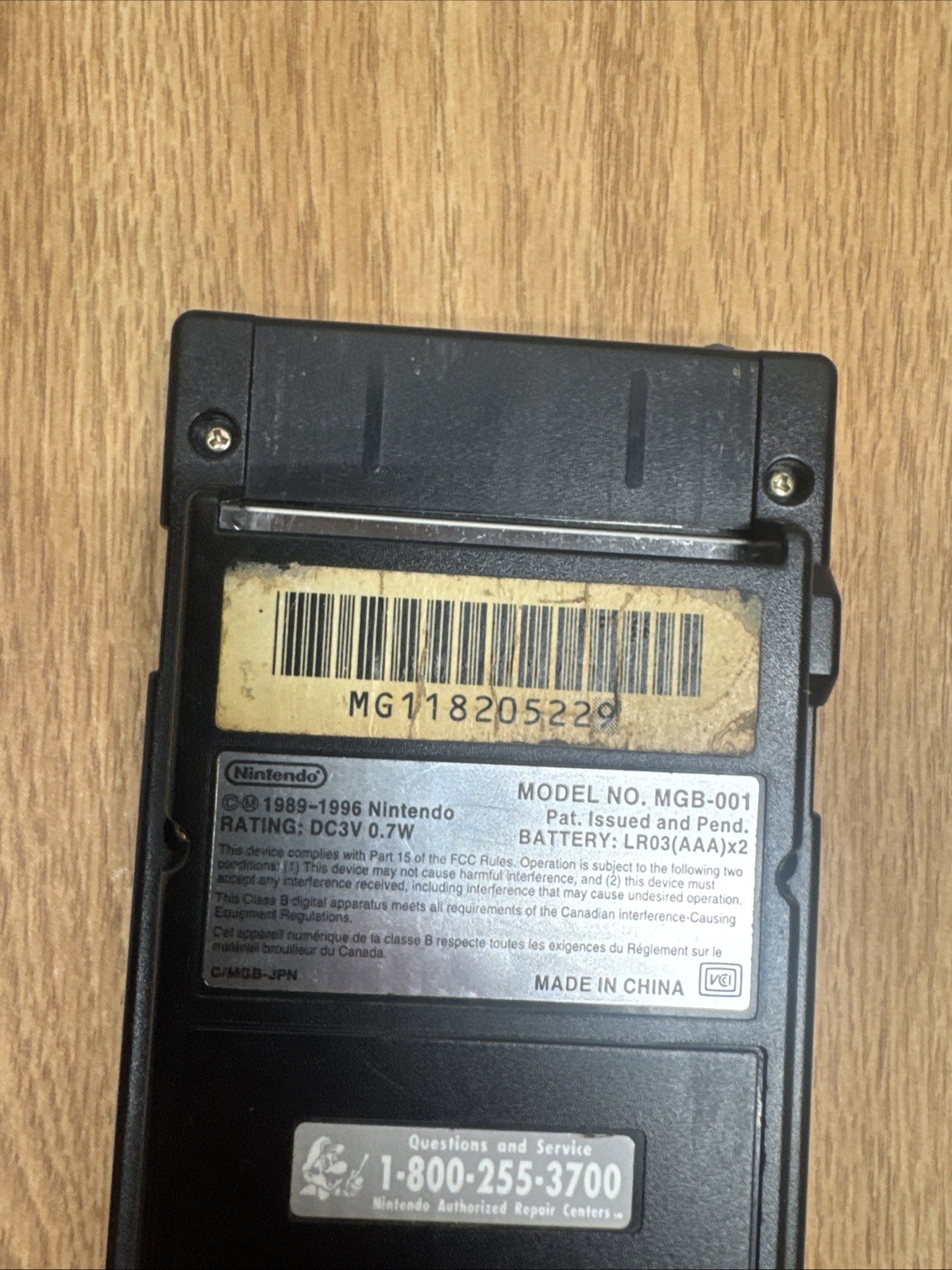 Nintendo Game Boy Pocket Handheld Game Console MGB-001 Black Tested