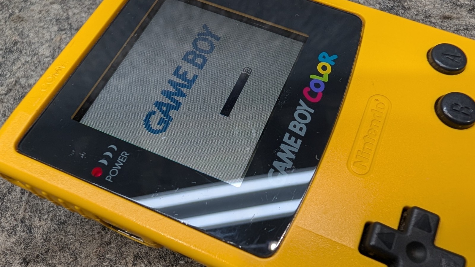 Nintendo Game Boy Color Handheld Console CGB-001 GBC Dandelion Yellow Bundle