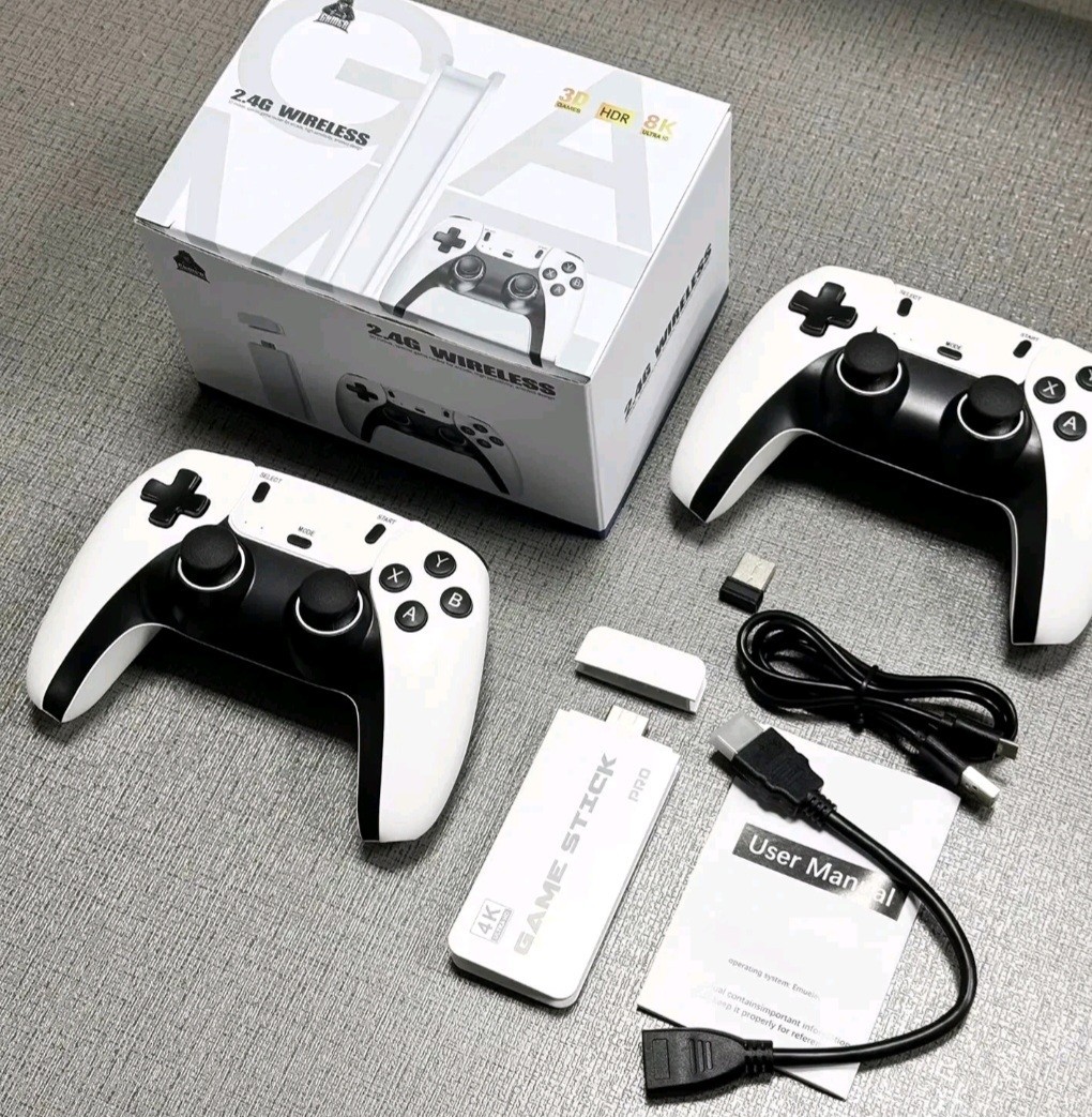 M15 Pro 4K Game Stick Console – 64GB/128GB with Wireless Gamepads & Classic Game