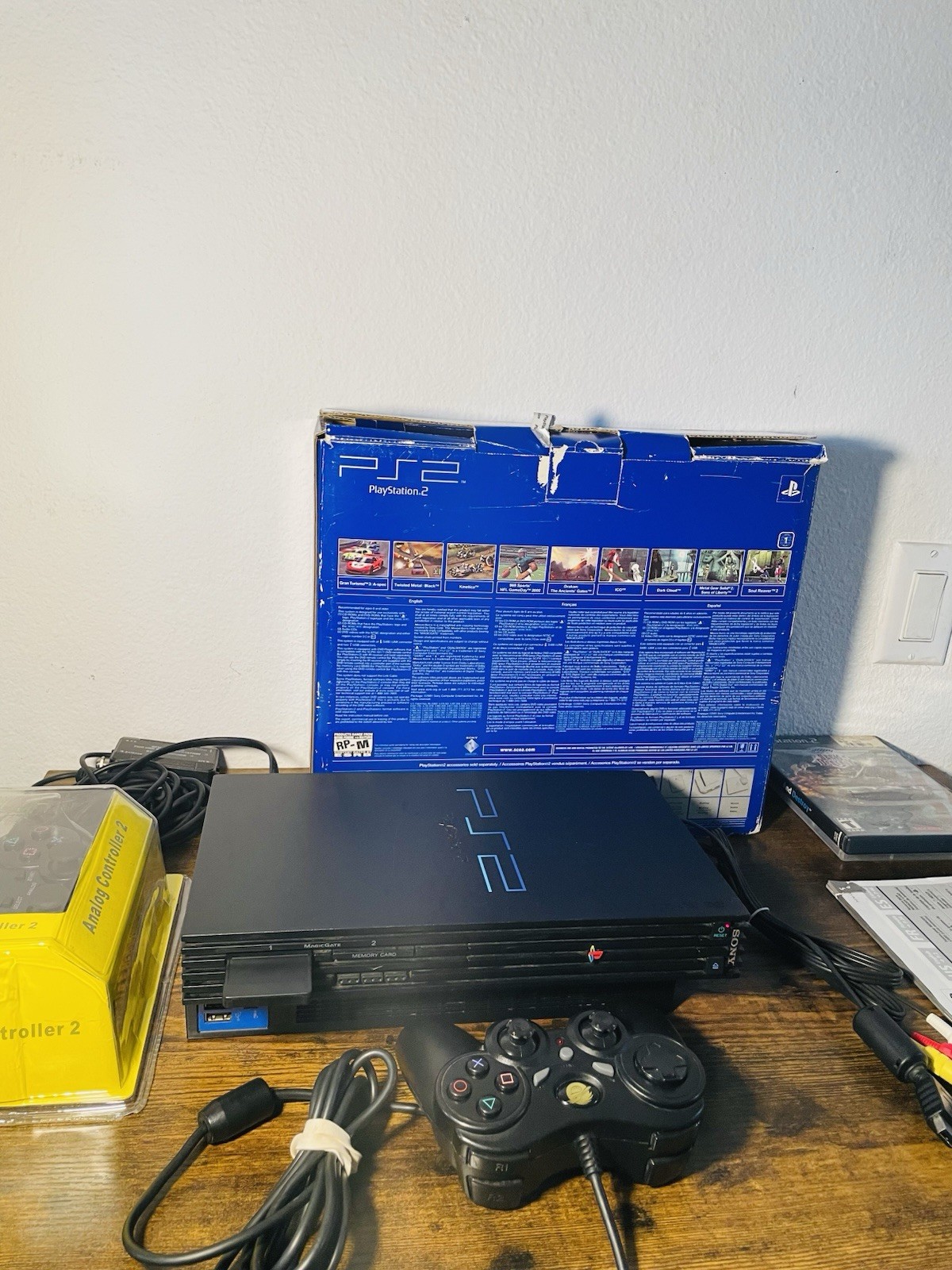 Sony PS2 Fat Console SCPH-39001 PlayStation Bundle 2 Controllers Box CIB TESTED