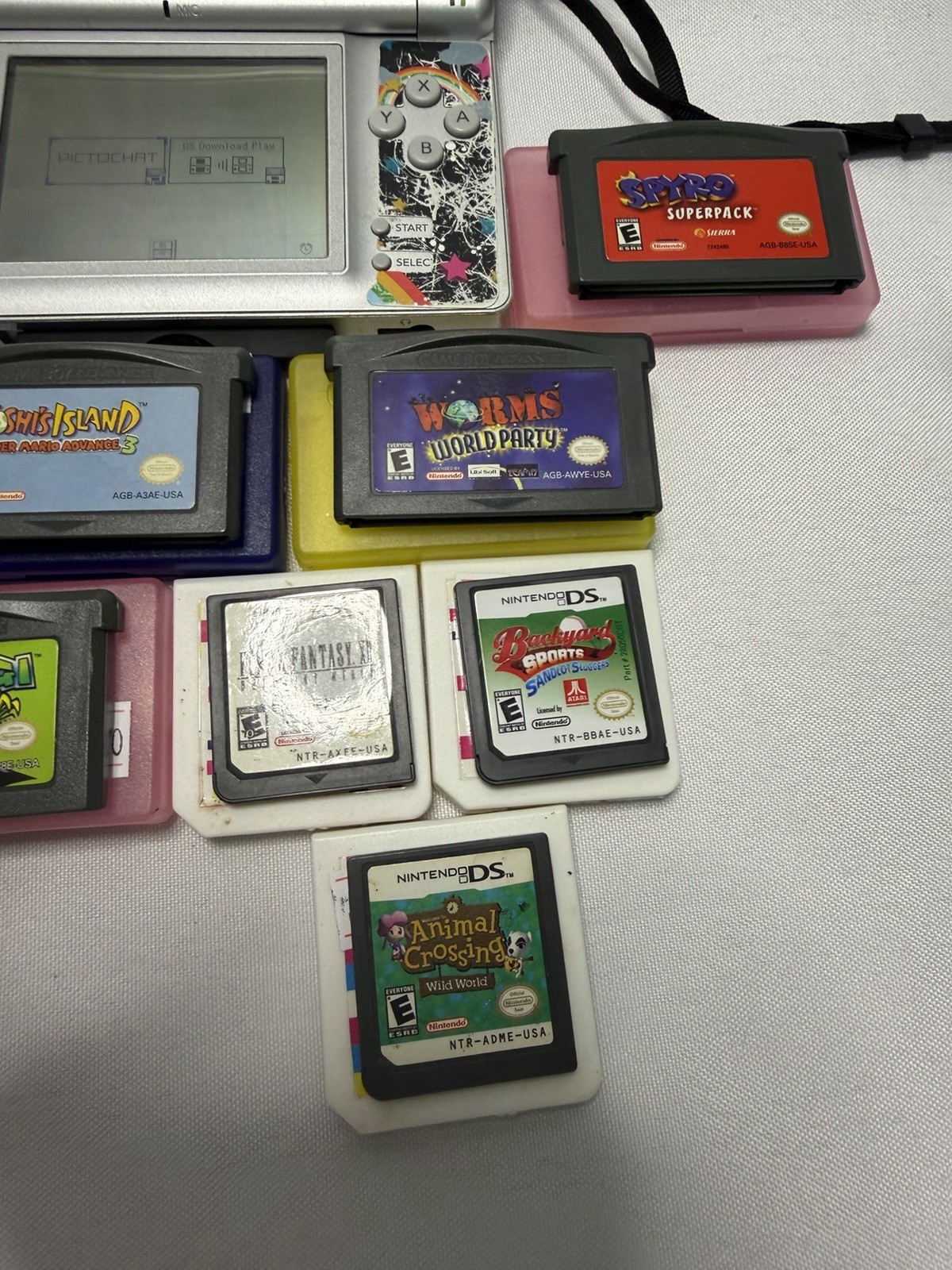 Grey Nintendo DS Lite With 10 Games All T/W No Charger Provided