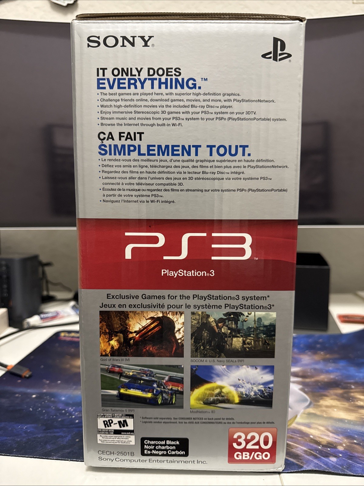 Sony Playstation 3 PS3 Slim Black Game Console 320GB NIB FACTORY SEALED