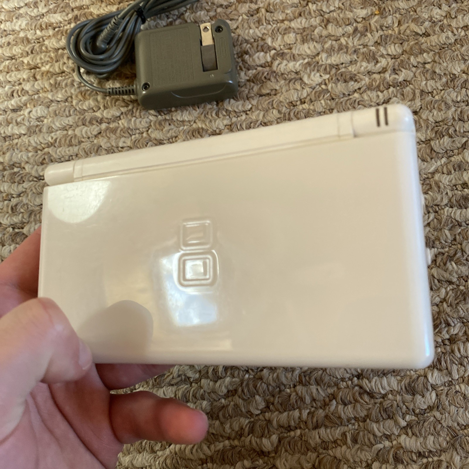 NICE Nintendo DS Lite USG-001 Polar White w/stylus charger gba dust cover OEM