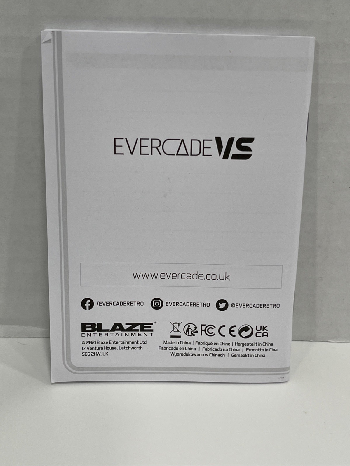 Blaze Evercade VS Premium Pack Retro Game Console VGC Controller Manual READ