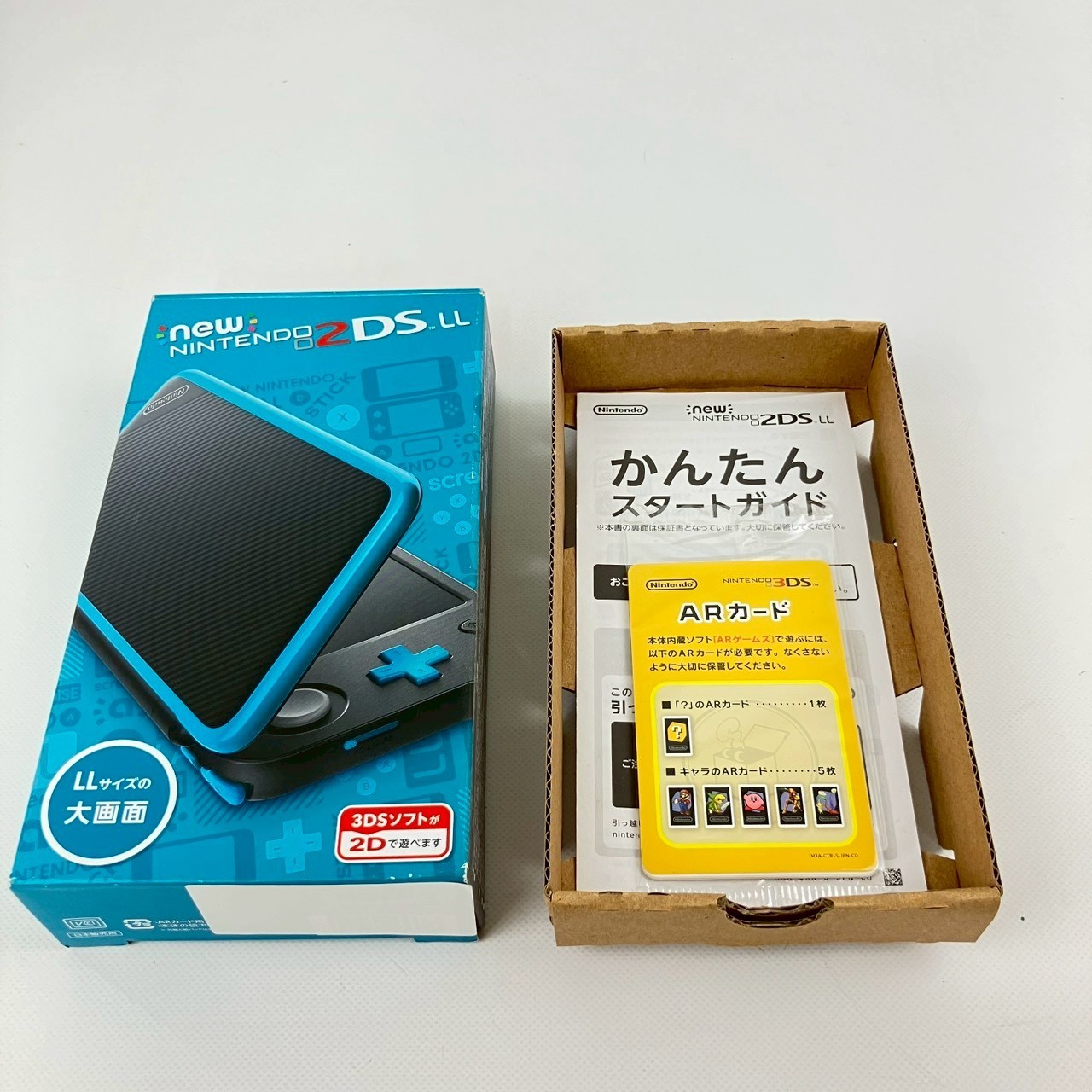 Nintendo new 2DS XL LL Turquoise x Black Console Boxed A Rank Japanese Only 194
