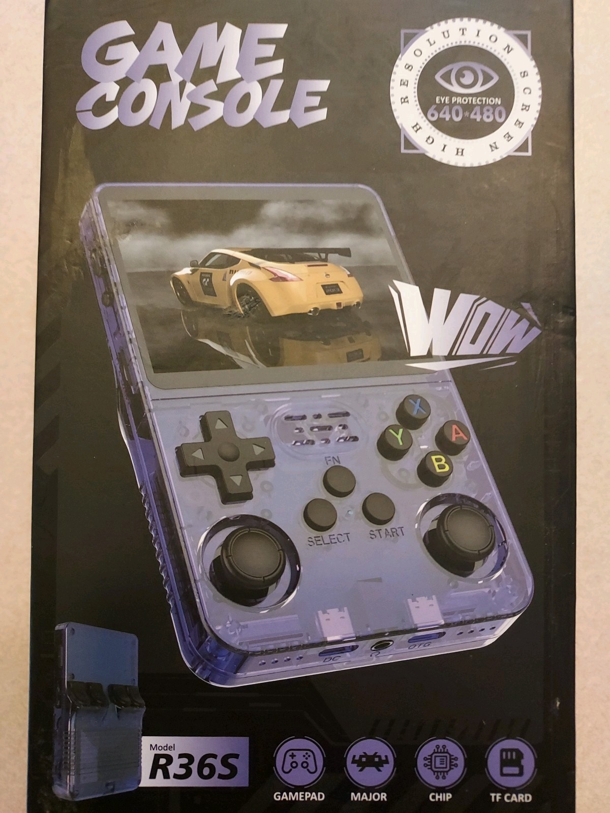 R36S Handheld VideoGame Console – 17,500+ RETRO GAMES – 3.5 lnchScreen – Purple