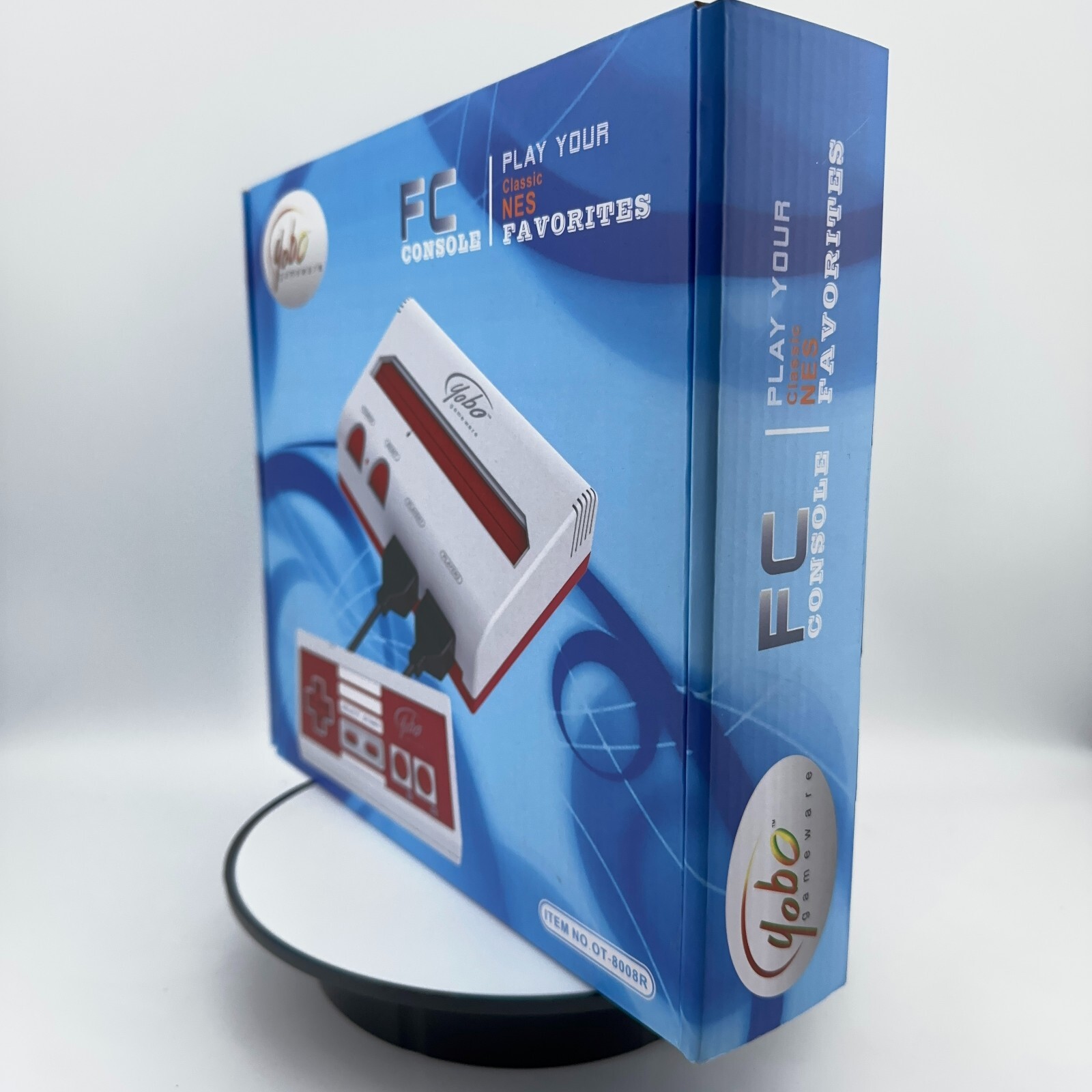 Yobo Fc Console Video Game System to play NES 8 Bit Nintendo Games Red & White