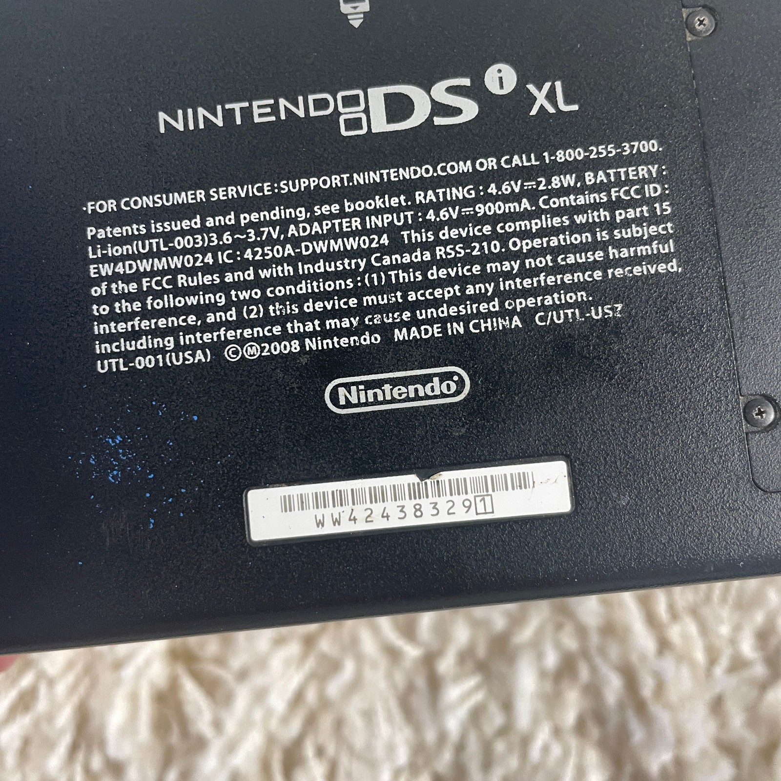 Nintendo DSi XL Midnight Blue Handheld Console System UTL-001 Tested