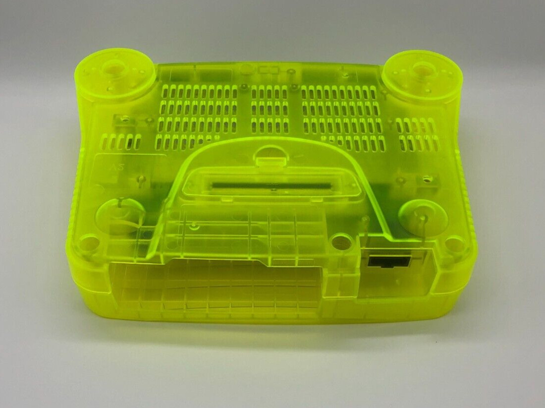 Nintendo N64 Transparent Neon Yellow Funtastic Clear Nintendo 64 Console System