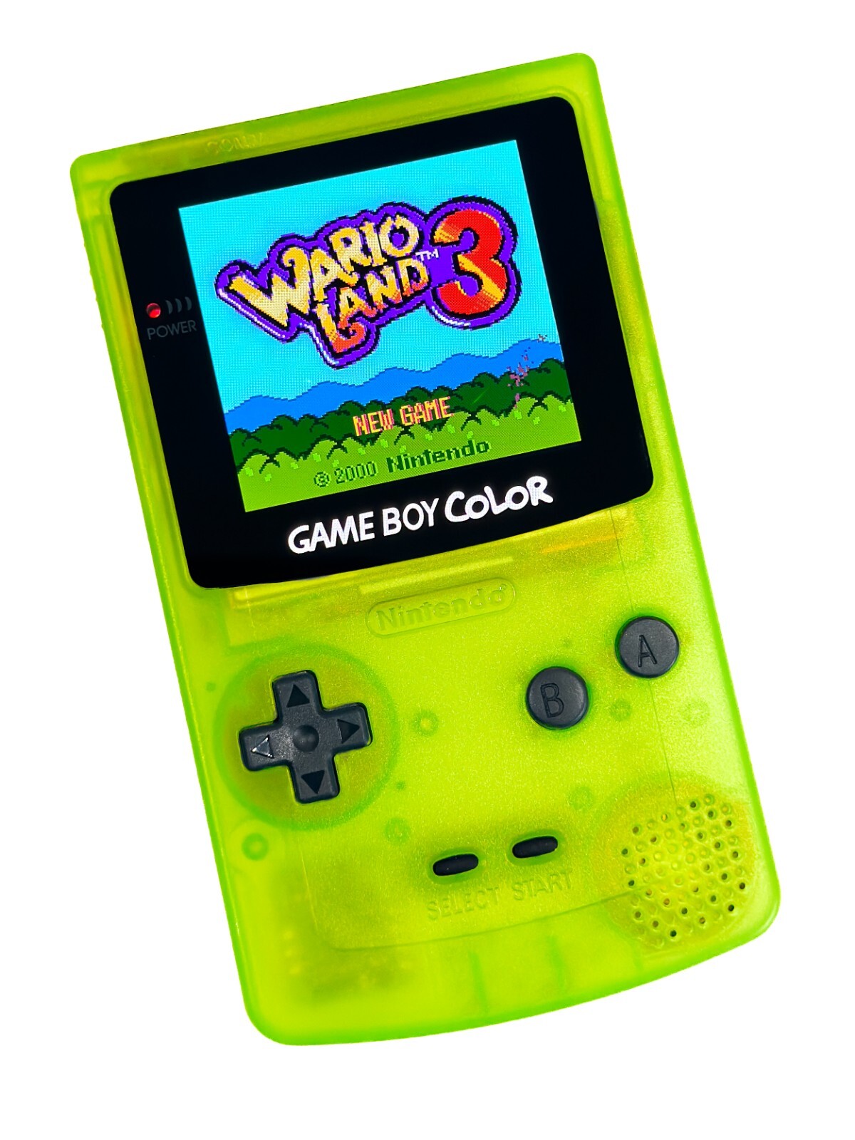 Nintendo Game Boy Color System GBC AMOLED OLED Q5 XL Touchscreen LCD Neon Yellow