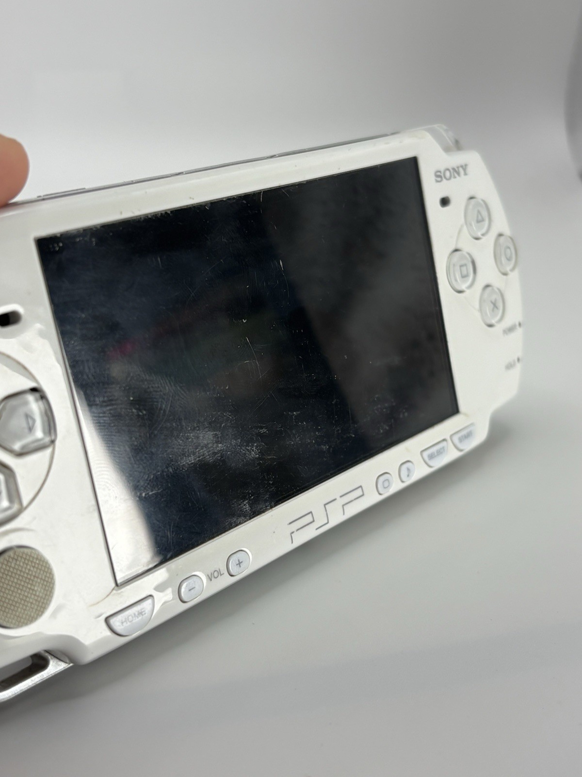 Sony PSP-2001 Star Wars Darth Vader Handheld Console Only White With New Battery