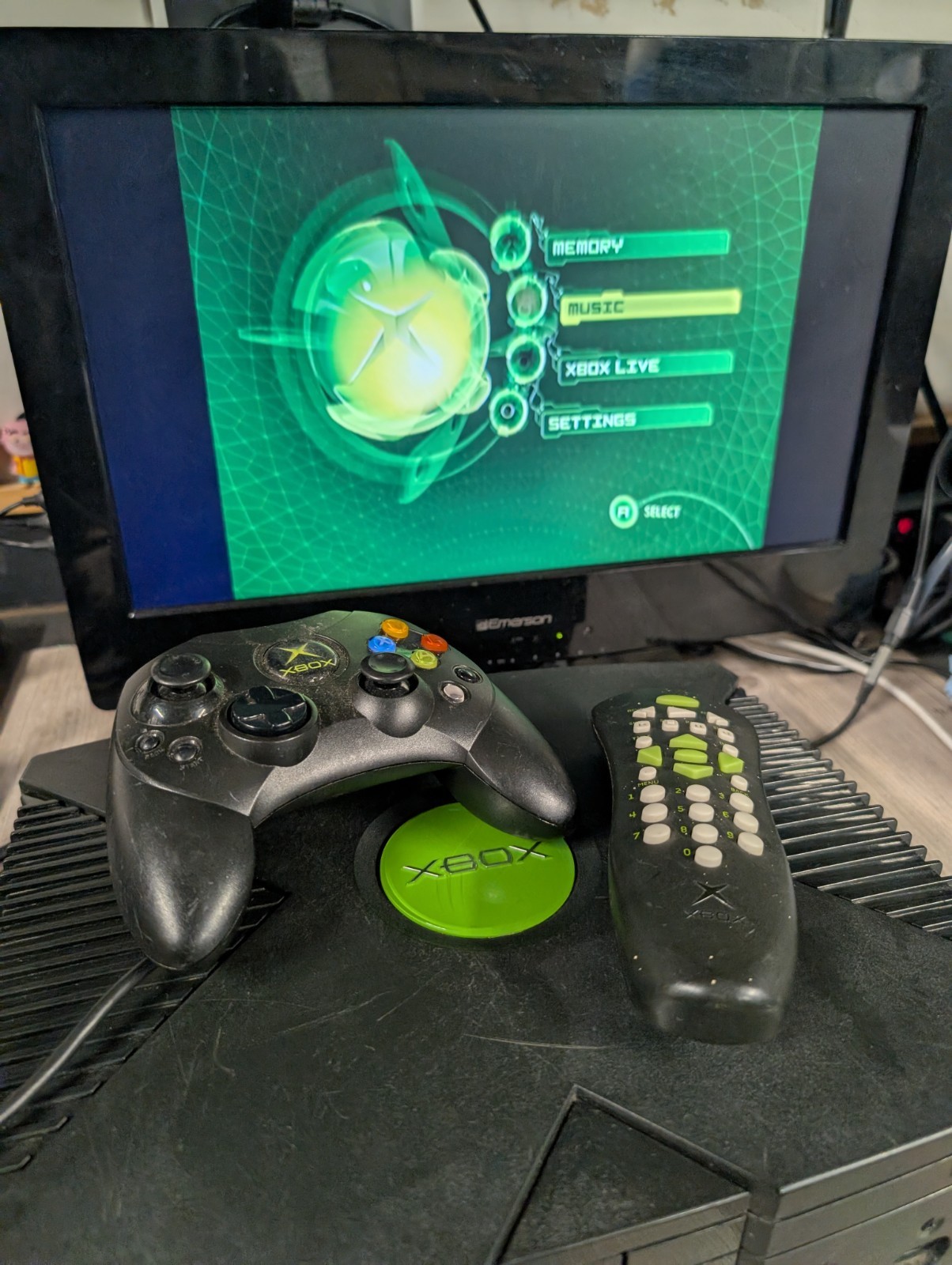 Original OG Xbox Complete Console w/ Controller, 5 Games & Media Remote – Tested