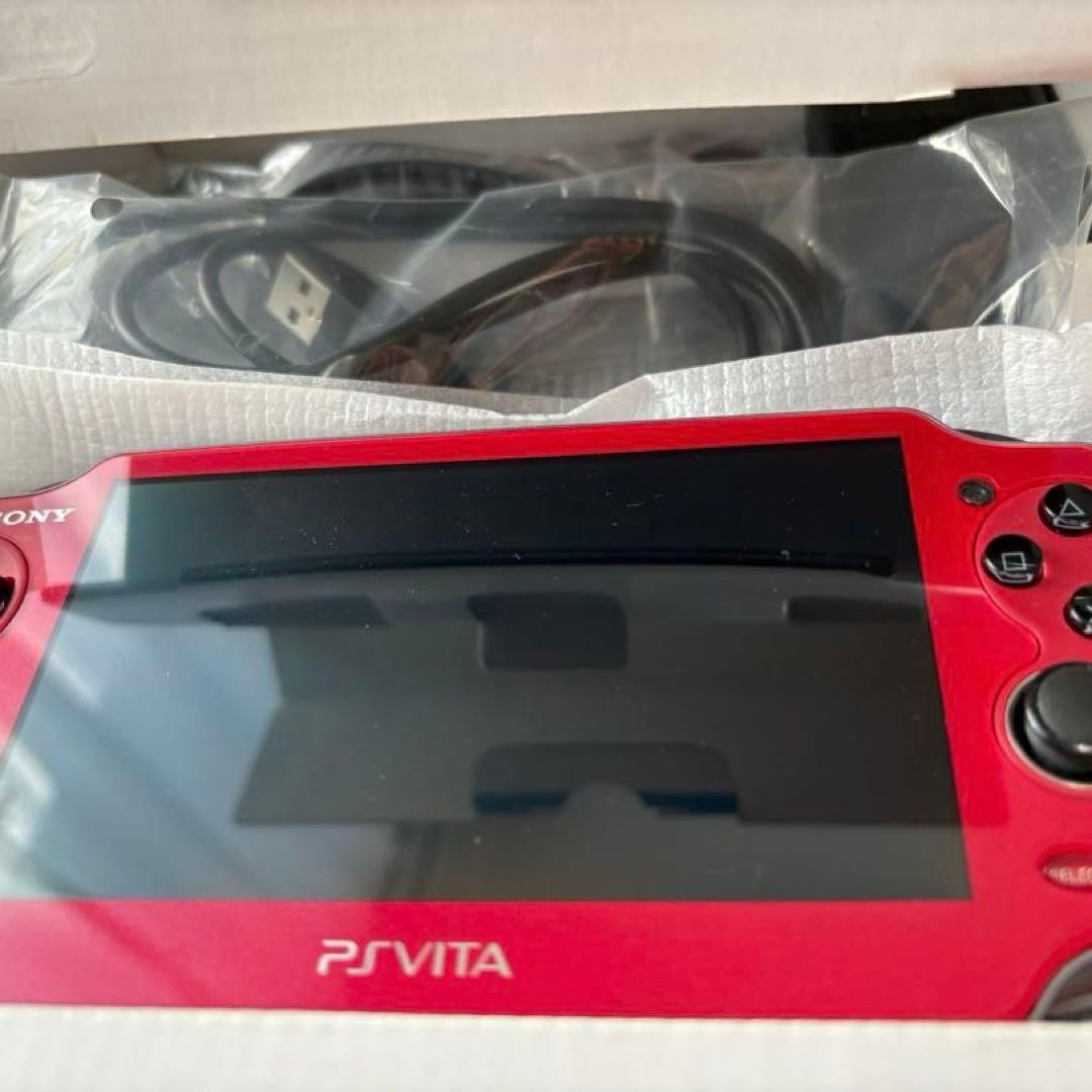 SONY PS Vita Console PCH-1000 WiFi Model Cosmic Red with Box Tested