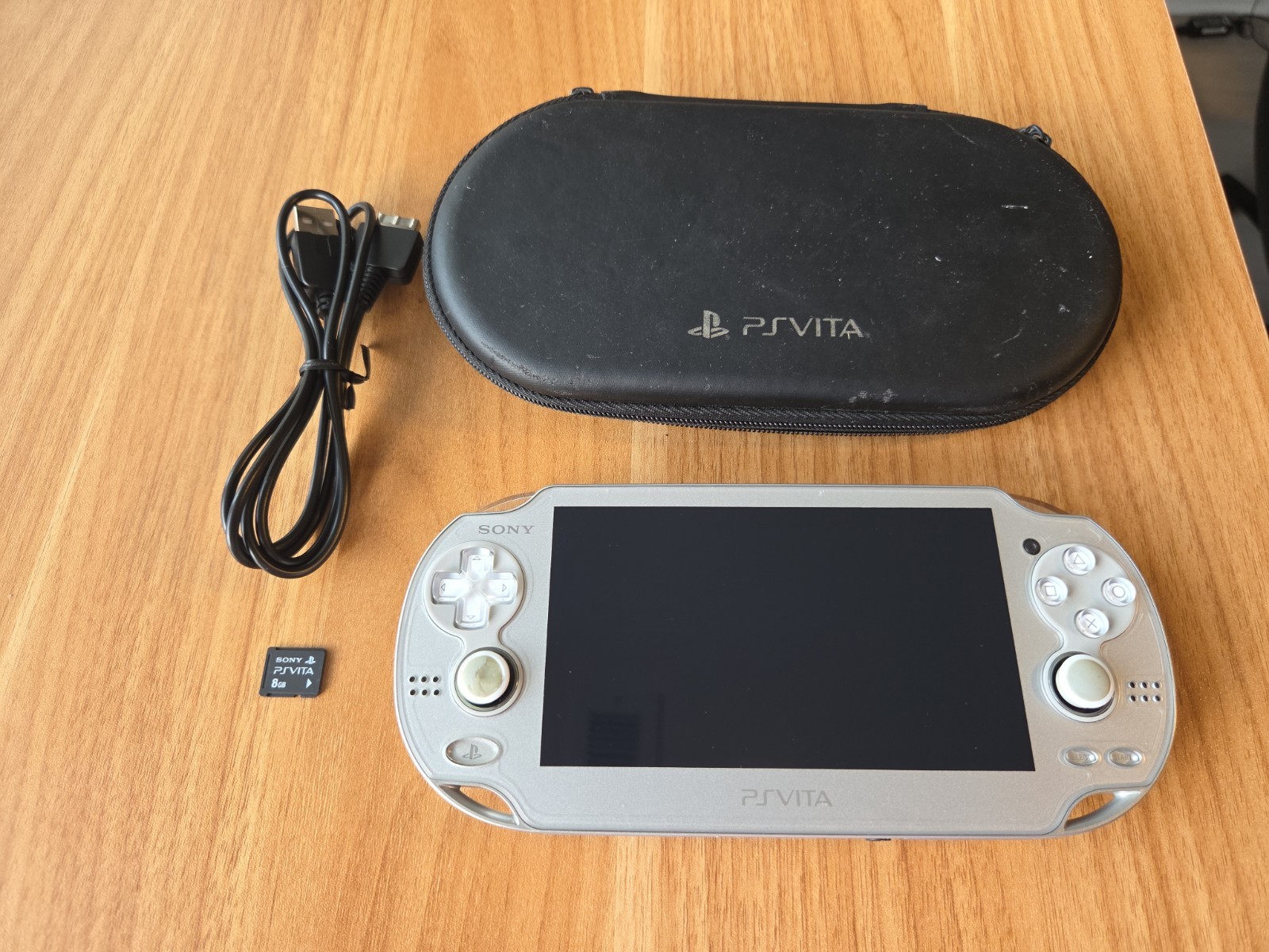 PlayStation PS Vita Ice Silver Rare pch-1000 OLED Console Region free Sony
