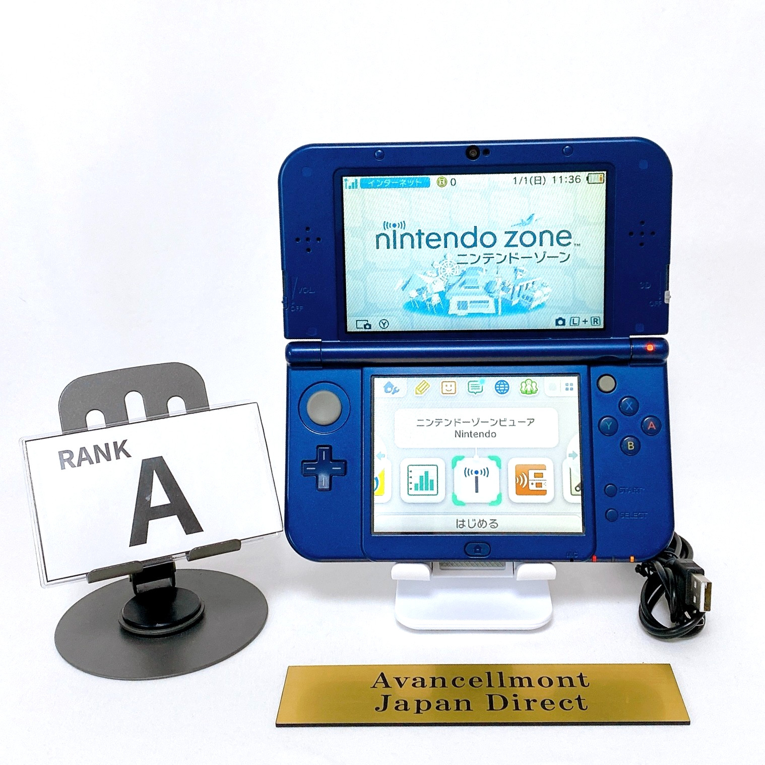 【Top IPS】New Nintendo 3DS LL XL Metallic Blue Stylus Japan Tested Fast Shipping