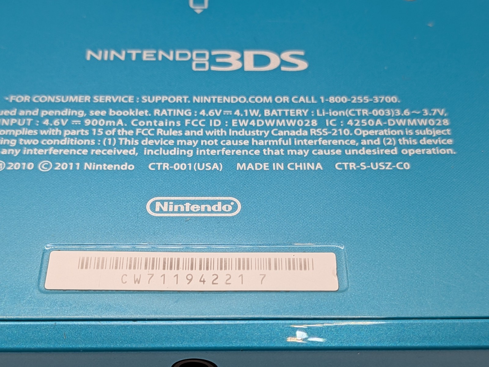 Nintendo 3DS Blue Console Bundle Blue 4 Games Pokemon Moon Ruby Mario Kart 7