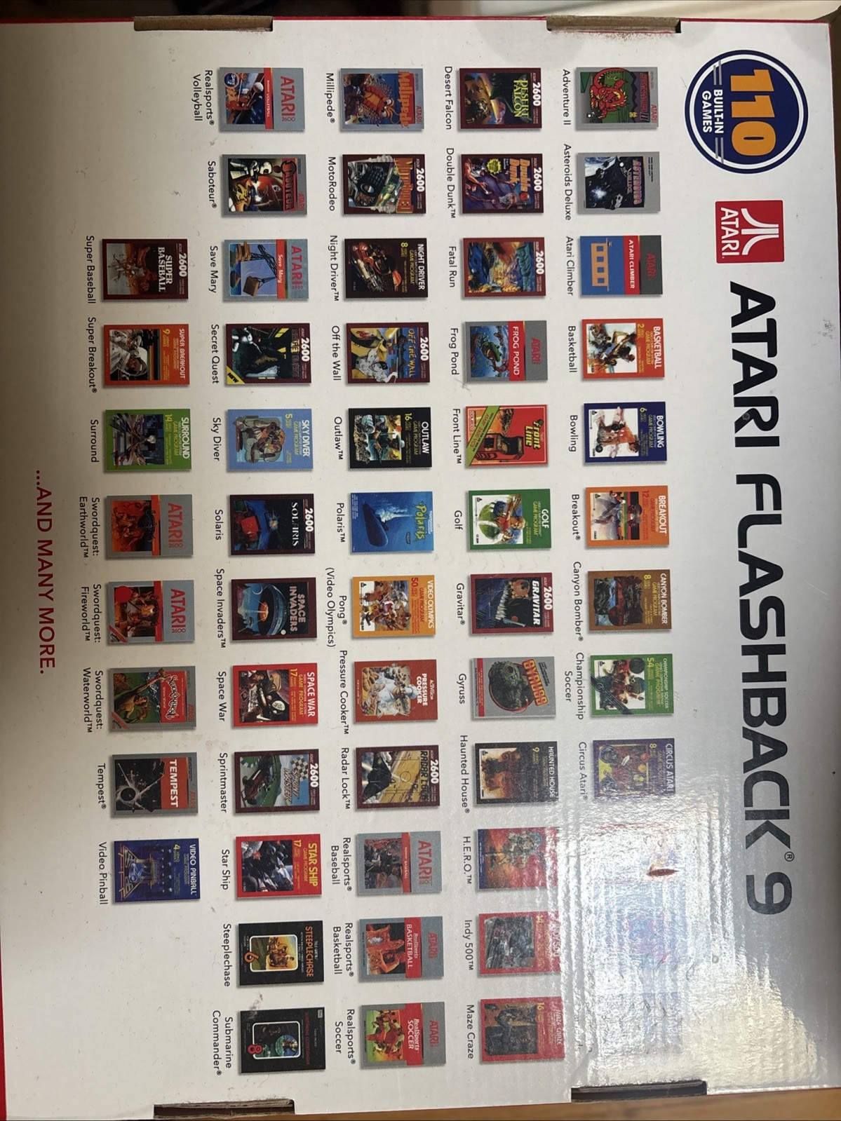 Atari Flashback 9 110 Built In Games NIB Space Invaders Frogger NEW IN BOX