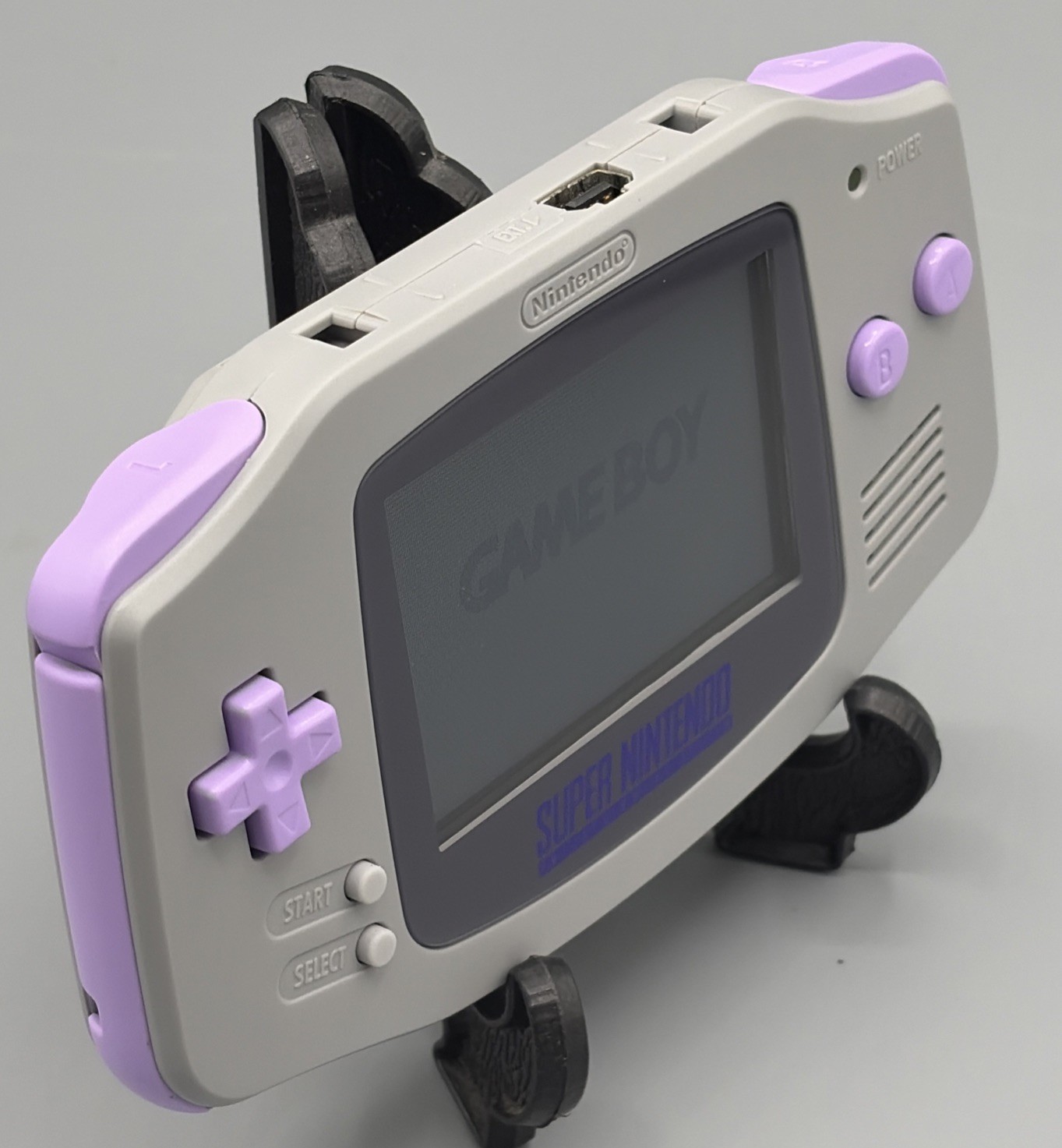 Game Boy Advance GBA SNES Purple Gray Console Custom Edition⭐️ Free Ship🇺🇸