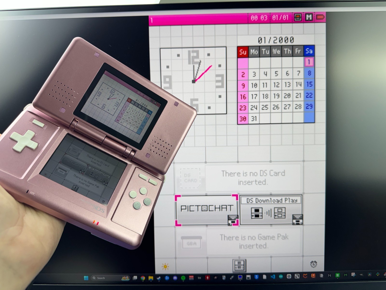 LOOPY USB-C INBUILT CAPTURE CARD Rose Pink Original Nintendo DS Console