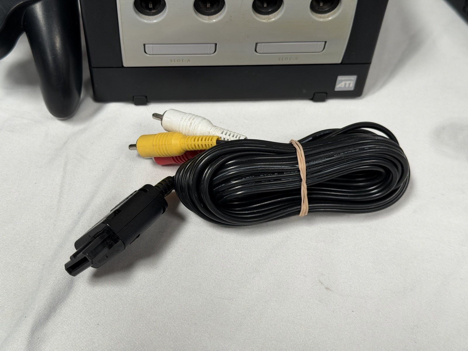 Nintendo GameCube Console Bundle Tested Works OEM Controller Cables DOL-001