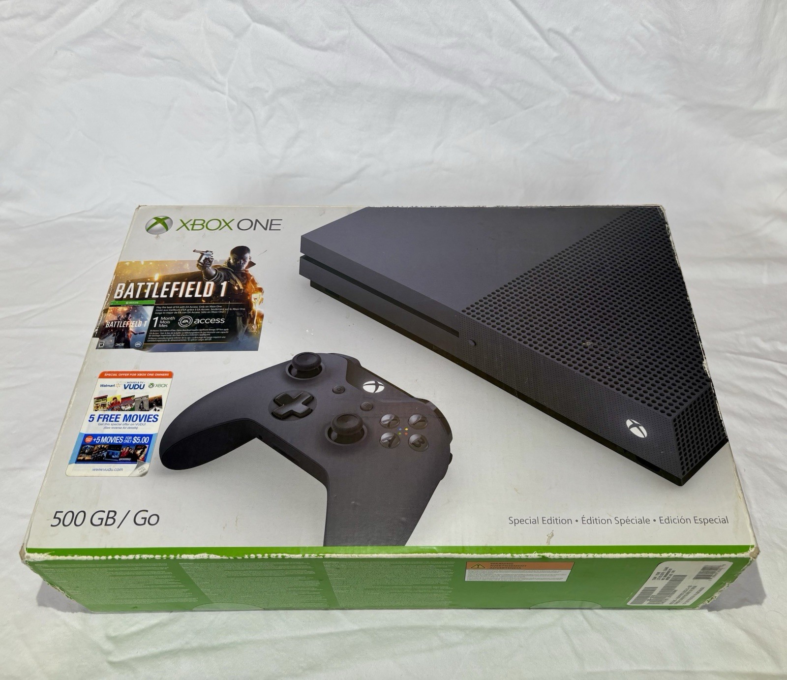 Xbox One S 500GB Storm Grey Special Edition Bundle – Original Box + 6 Games