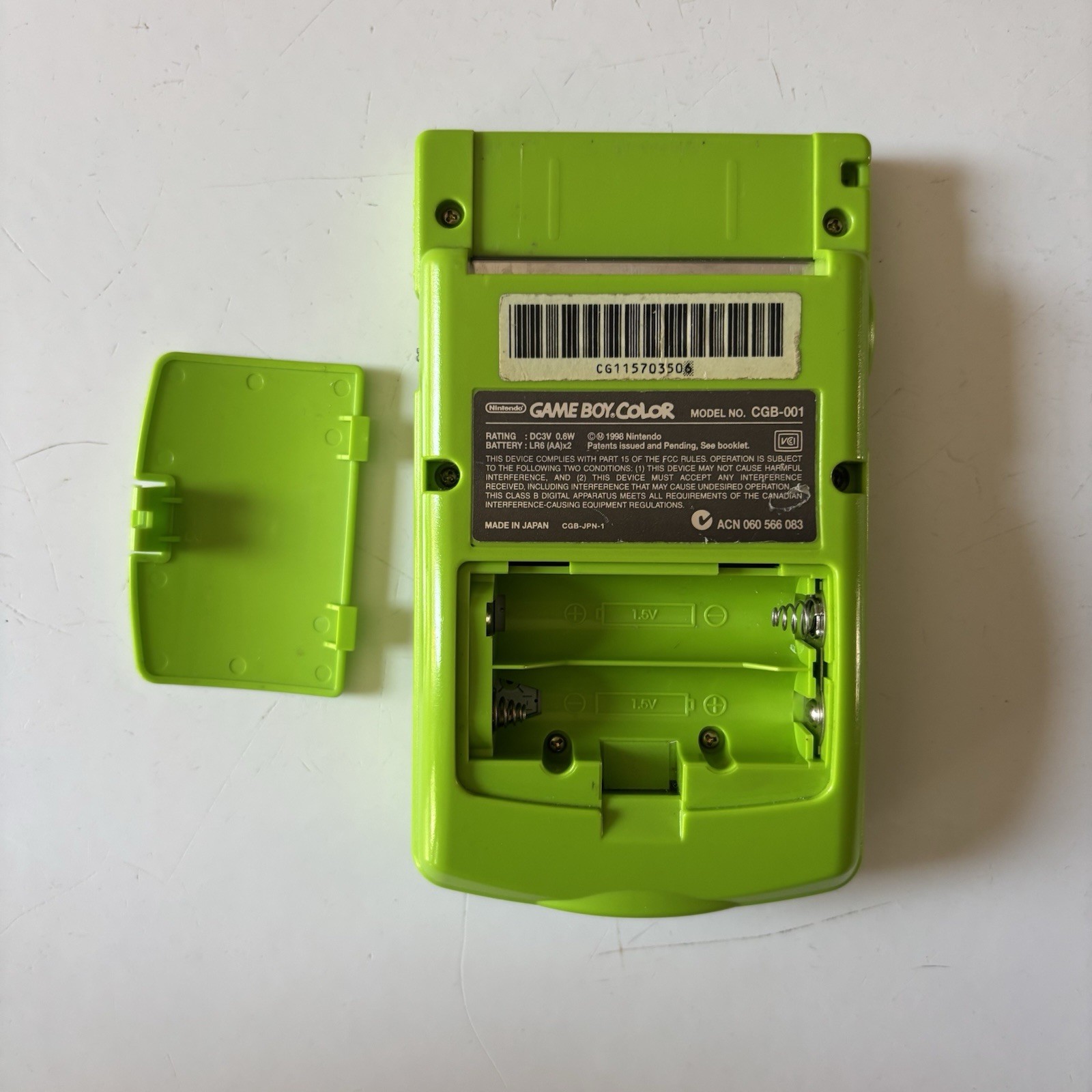 Nintendo Game Boy Color Kiwi Lime Green Handheld Console System, Tested, Working