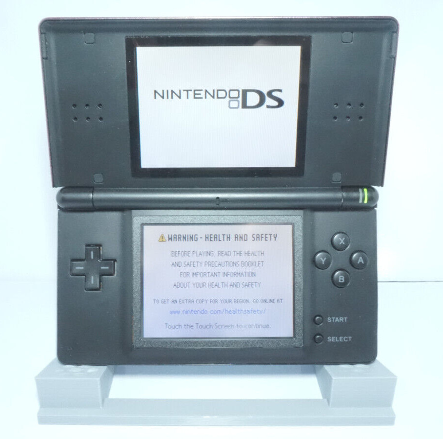 Nintendo DS Lite Crimson Red / Black Handheld Gaming System w/ Charger & Stylus