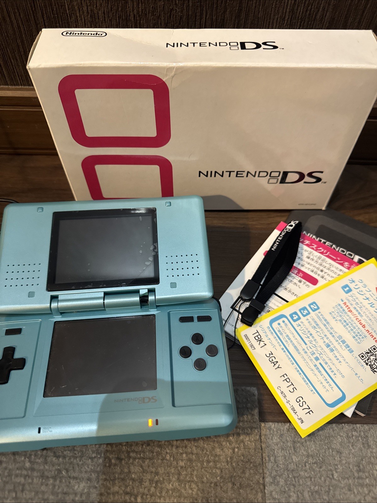 Nintendo DS Console Turquoise Blue Complete in Box Tested Japan Import