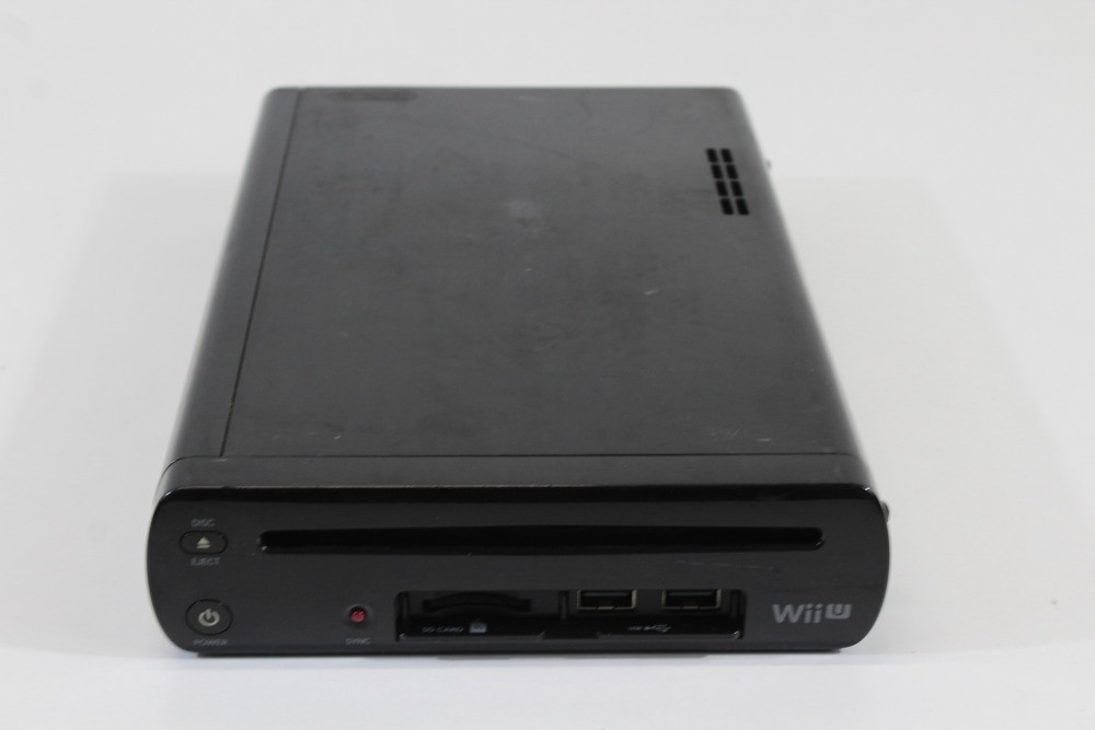 Nintendo Wii U Black Console 32GB AC Gamepad Stand Charger NTSC-J Japan TESTED 4