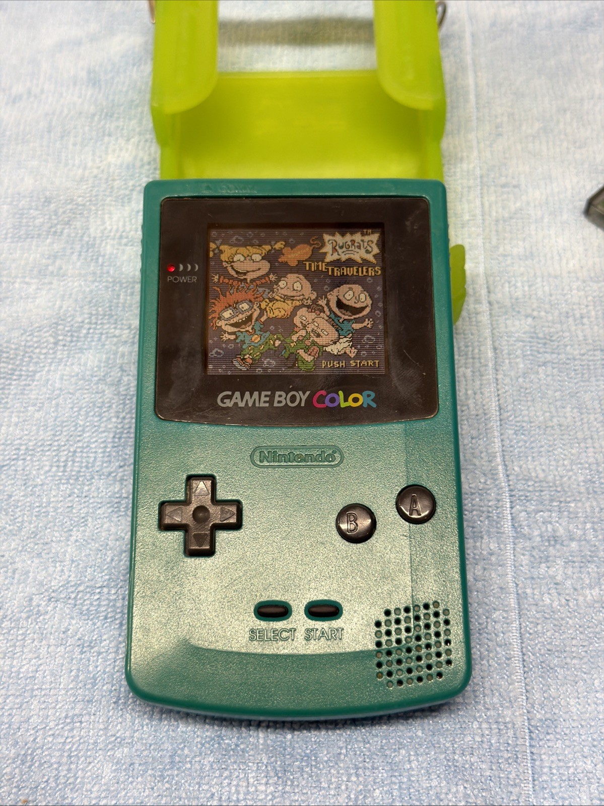 Nintendo Game Boy Color Handheld Console Teal CGB-001 With 2 Games!