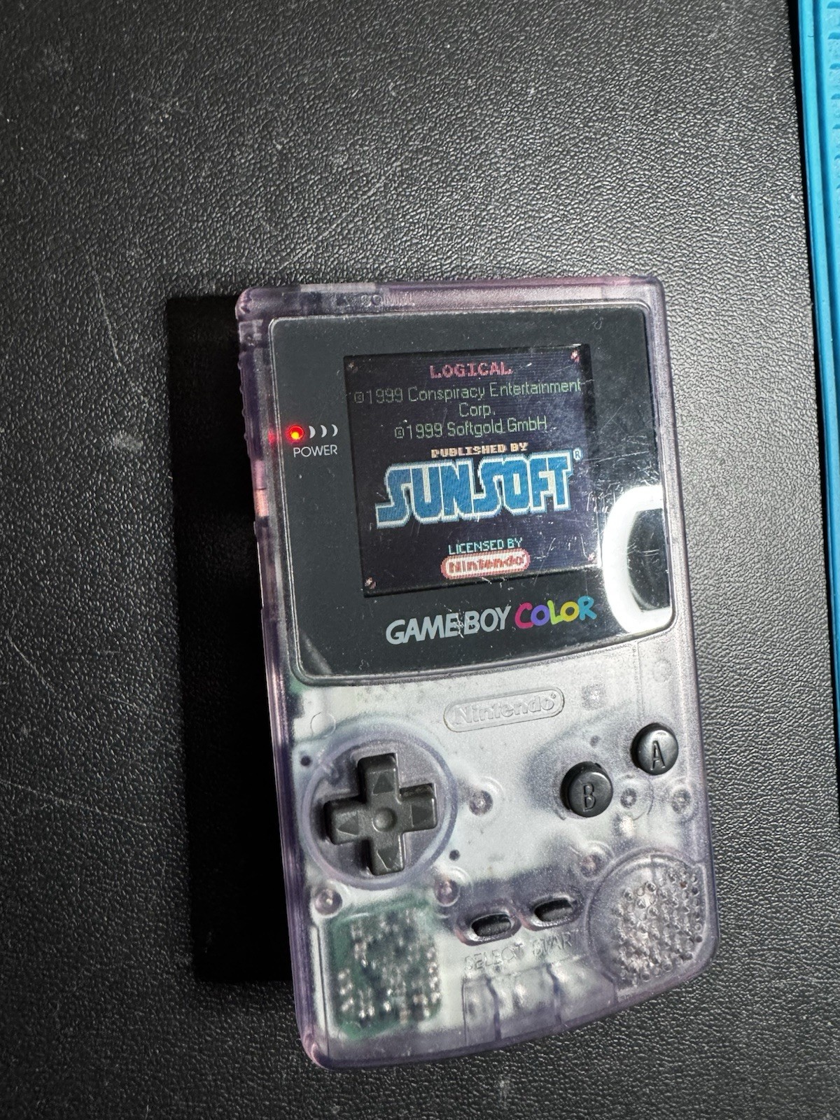 Nintendo Game Boy Color Atomic Purple W/ 4 Games Tested Works Great Yugioh Buffy