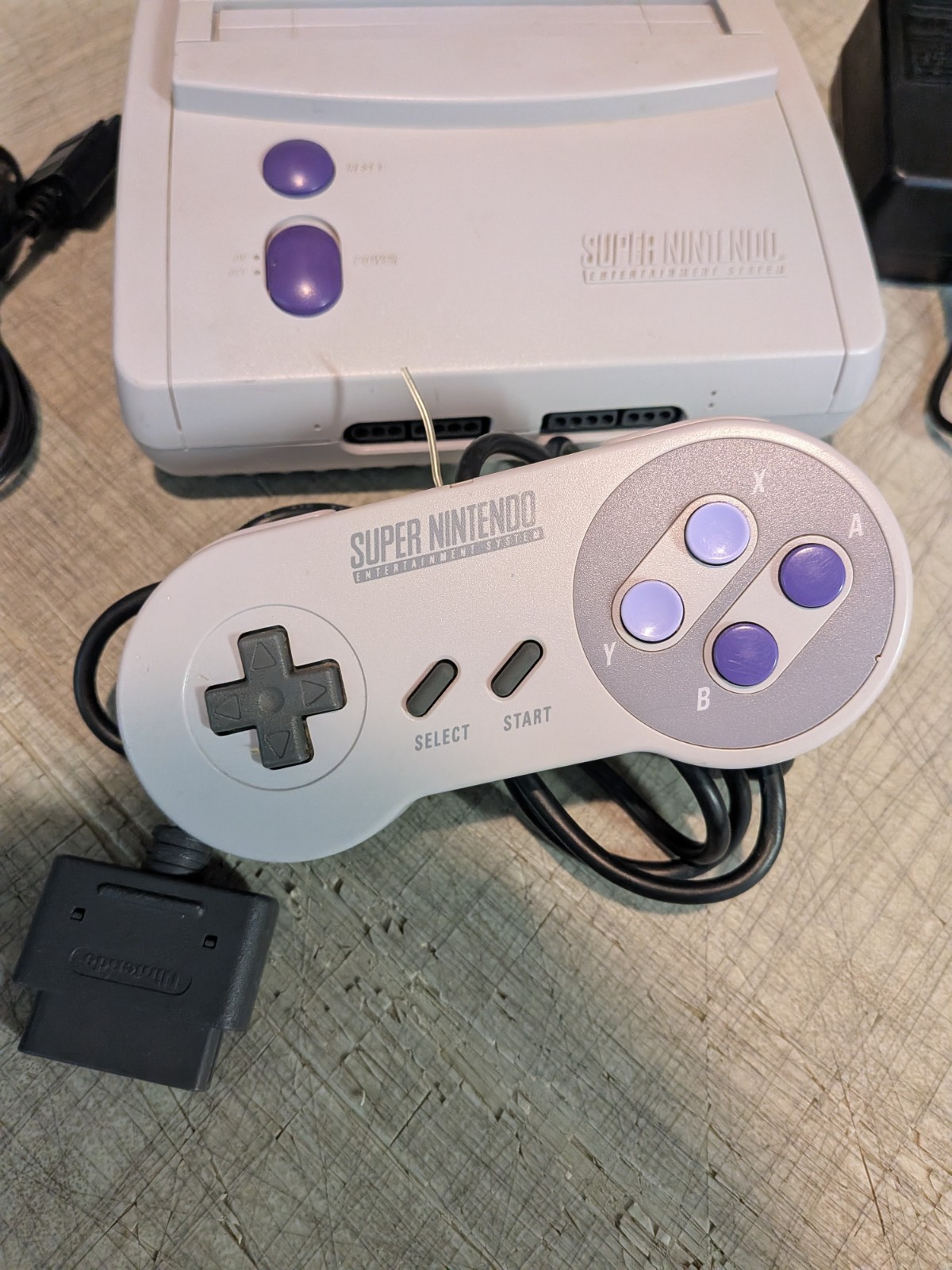 Super Nintendo SNES JR. Console Bundle OEM Controller + Cords 1 YEAR WARRANTY!