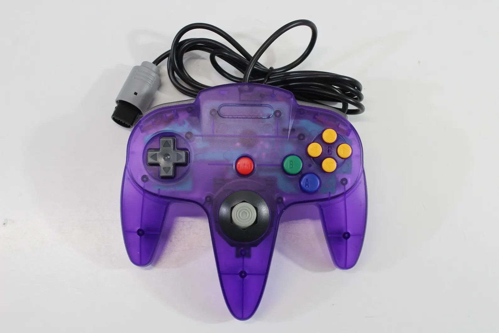 Nintendo 64 Clear Purple Console N64 Controller AC S-Video to HDMI Adapter Cable