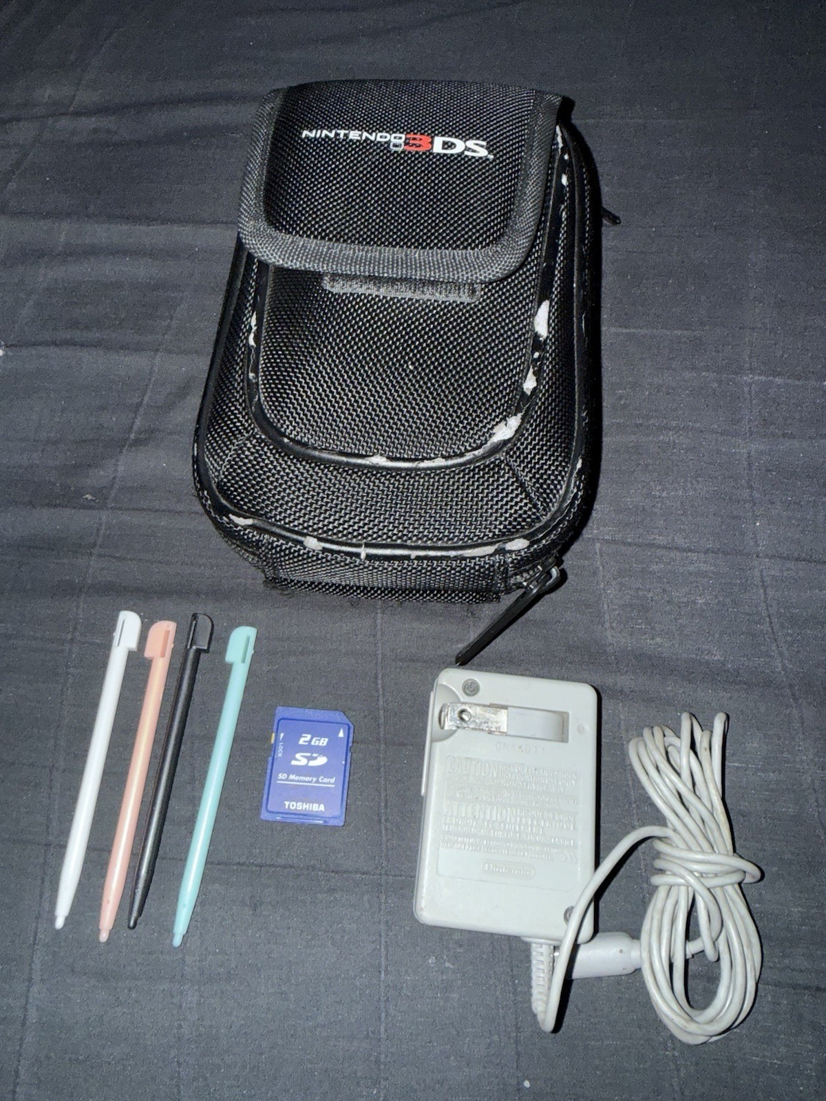 Nintendo 3DS Console Aqua Blue Edition With Charger SD Card & 3DS Case (TESTED!)