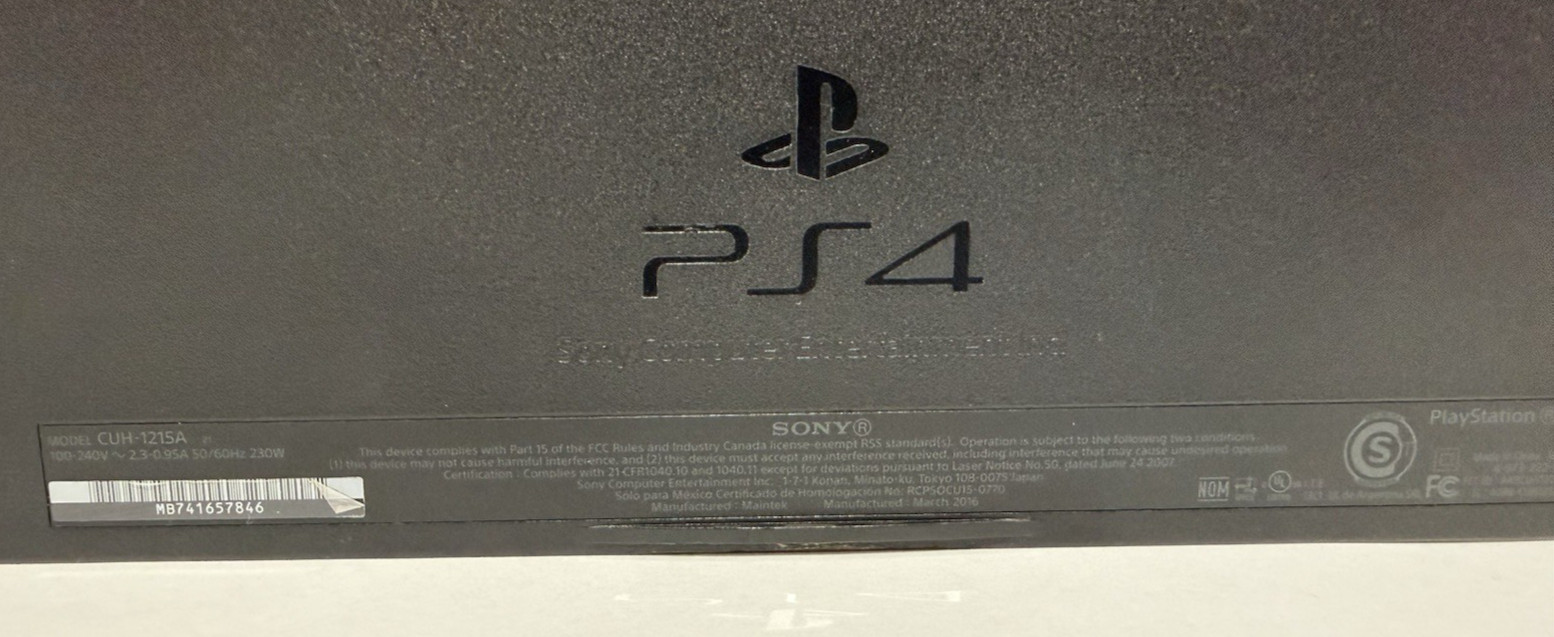Sony PlayStation 4 PS4 Original Console CUH-1215A Black 500GB w/ Cords + Cont.