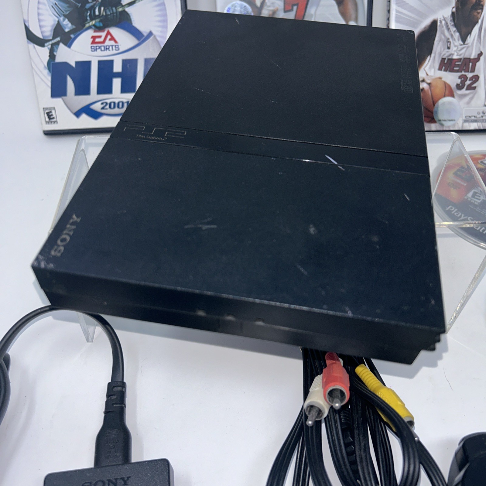Sony PlayStation 2 Slim (SCPH 77001) PS2 Console w/ Memory Card Controller Games