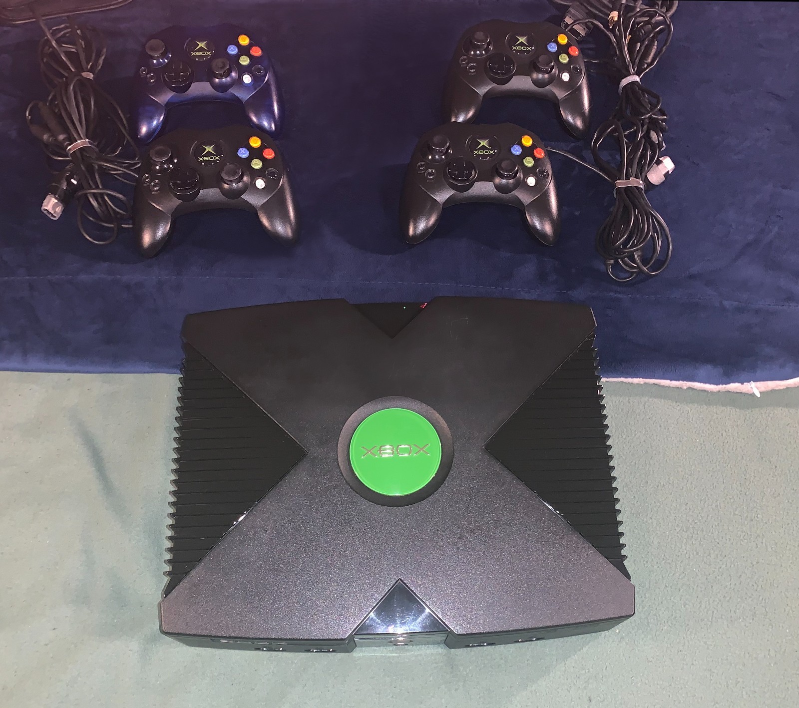 Xbox Original 8GB Home Console – Black 4 Duke Controllers, 10 Games MINT!