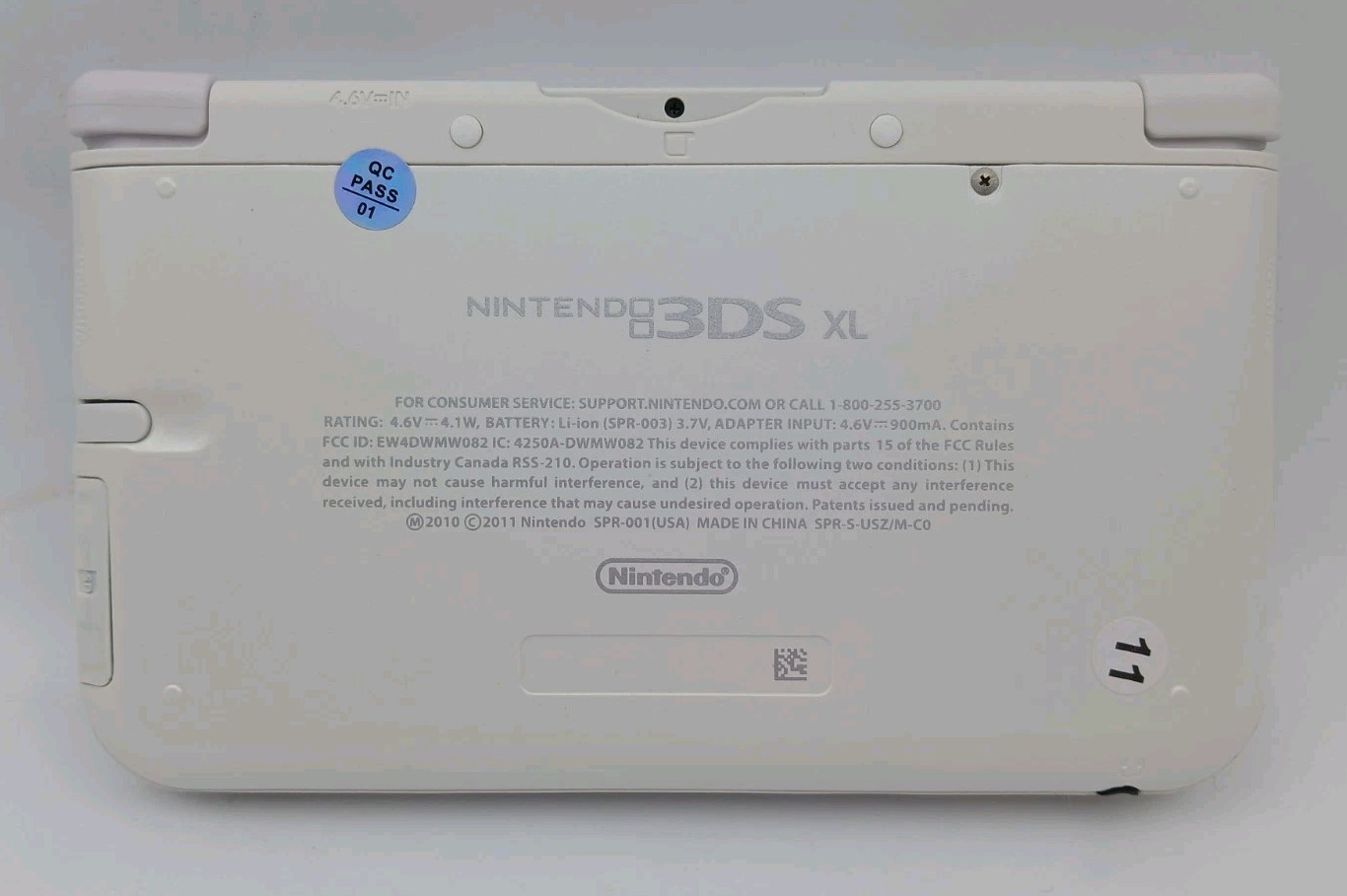 Nintendo 3DS XL White Handheld Console System SPR-001