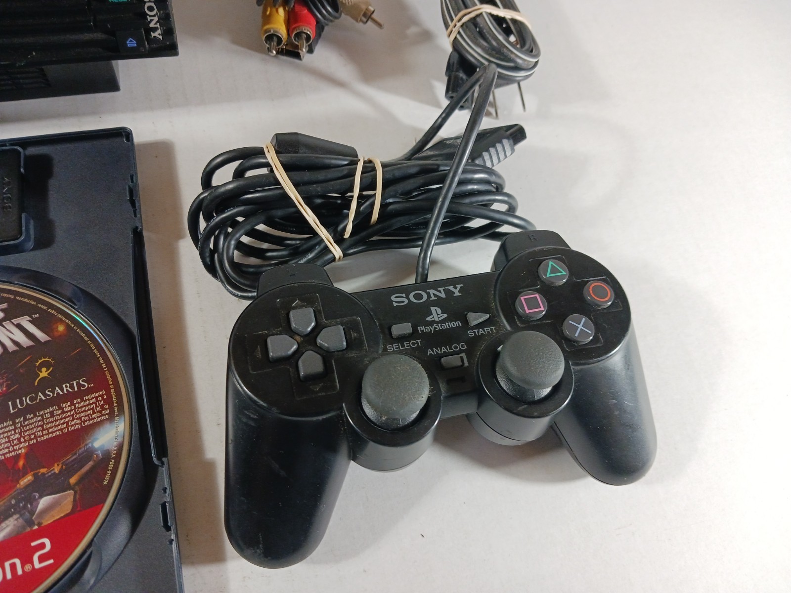 PlayStation 2 Console Bundle PS2 Lot Tested OEM Controller Battlefront II Set