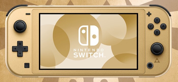 Nintendo Switch Lite Legend of Zelda Hyrule Limited Edition Console Gold select